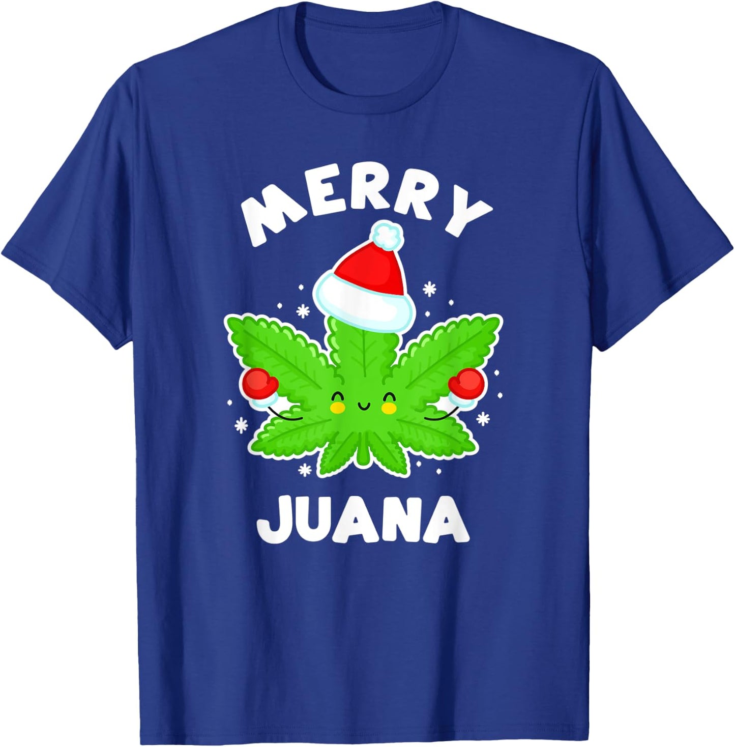 Merry Juana - Funny Christmas Weed T-Shirt - T-Shirt | Royal