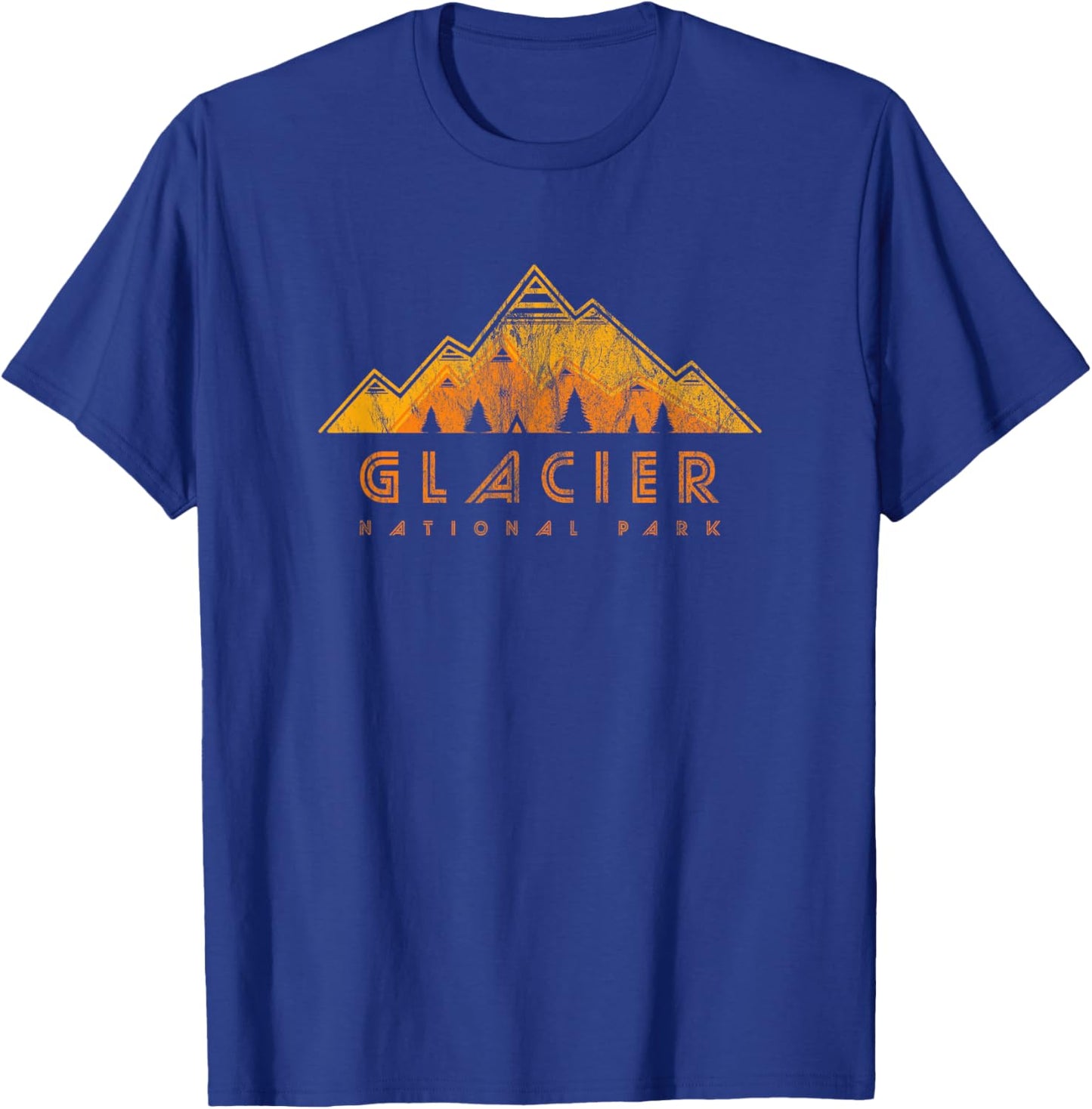 Glacier National Park Retro T-Shirt - T-Shirt | Royal
