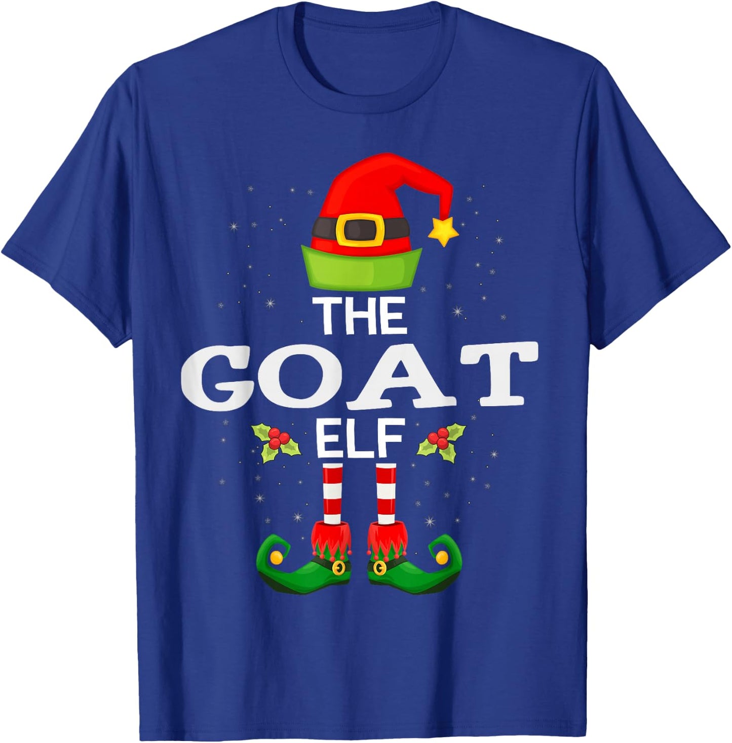 The Goat Elf Christmas Family Matching Pajama T-Shirt - T-Shirt | Royal