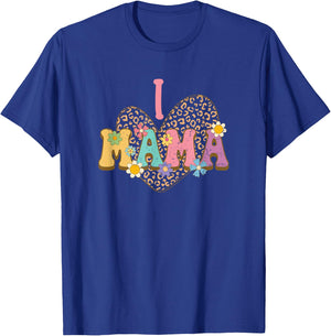 I Love Mama Leopard - My First Mother's Day Flower T-Shirt - T-Shirt | Royal
