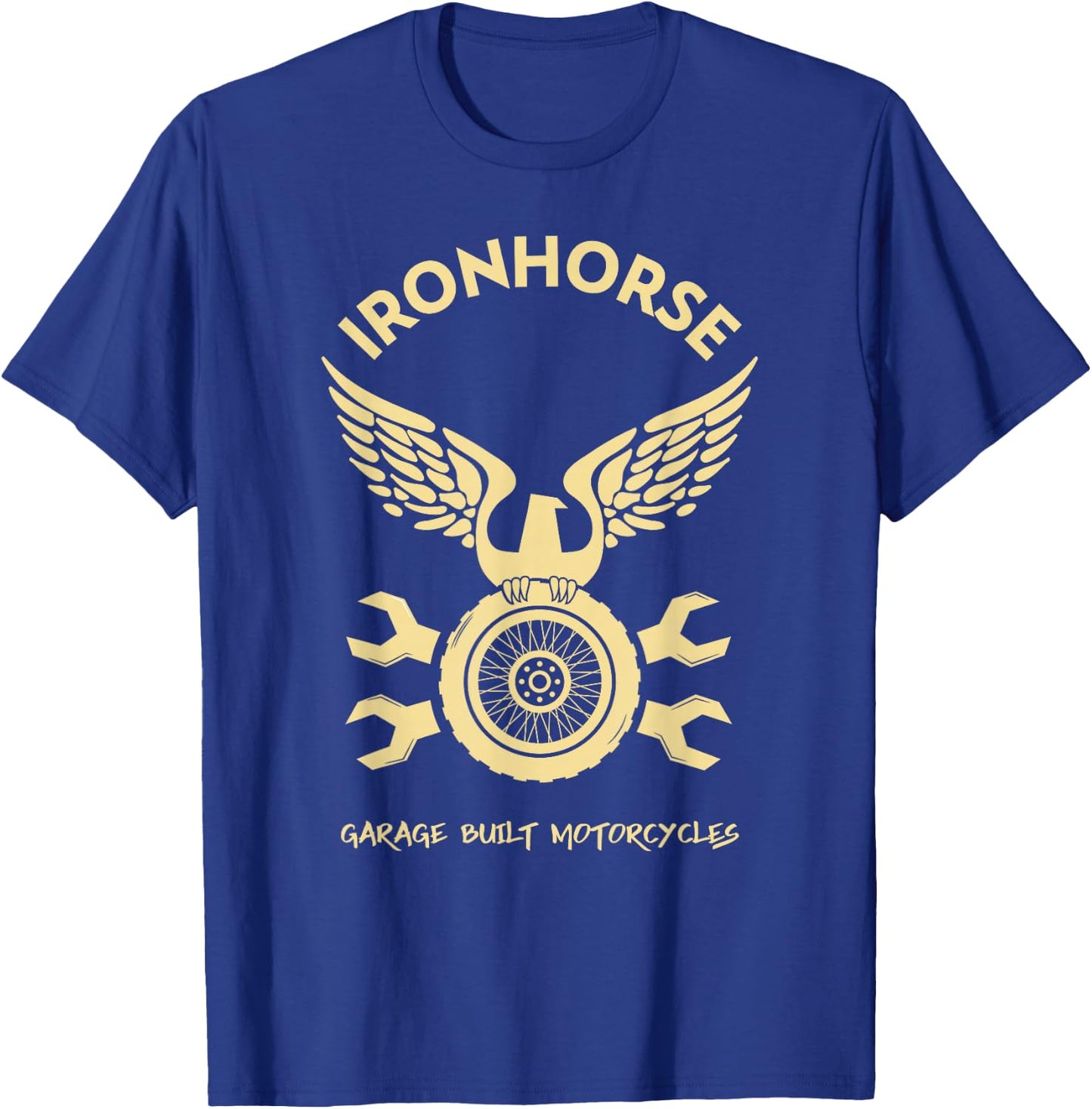 Graphic Motorcycle Men Shirt Rider Gift Apparel T-Shirt - T-Shirt | Royal