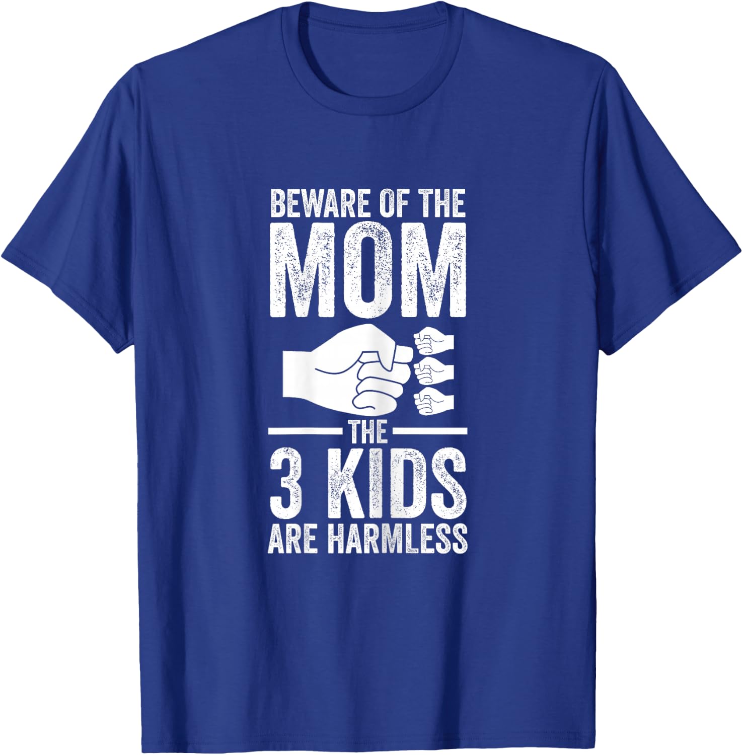 Women's with German Text "Vorsicht vor der Mutter Die 3 Kinder Mama von 3 Kinder" [, black T-Shirt - T-Shirt | Royal
