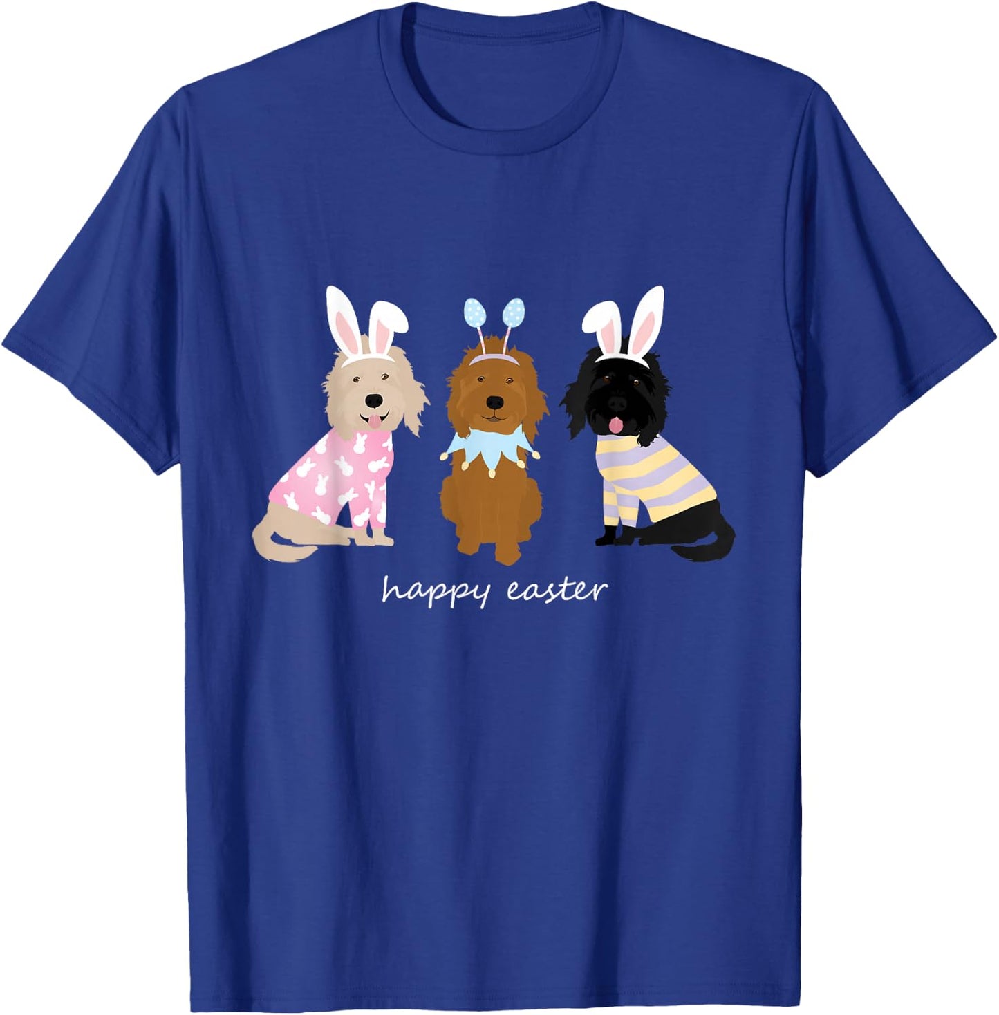 Happy Easter Goldendoodle Dogs Cute Golden Doodle Bunny T-Shirt - T-Shirt | Royal