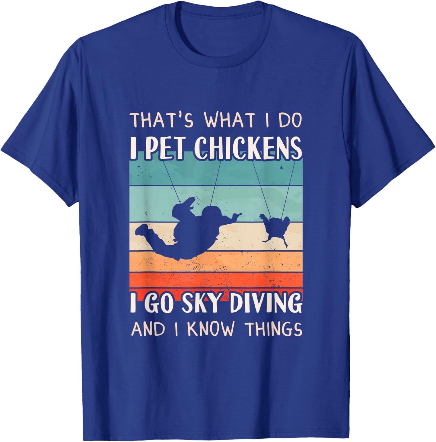 Skydiver Outfit - Chicken Keeper Design Men Sky Diving T-Shirt - T-Shirt | Royal