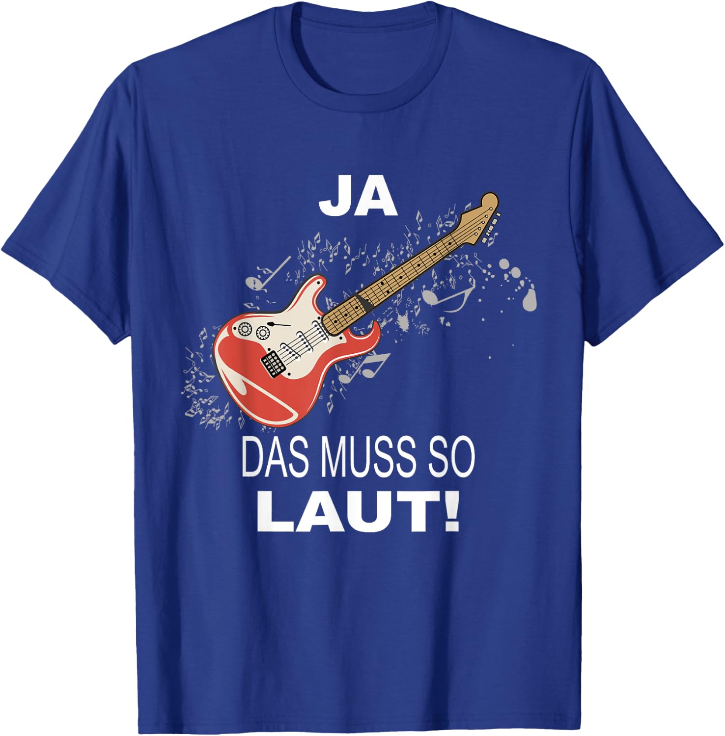 Music Note Guitar , black T-Shirt - T-Shirt | Royal
