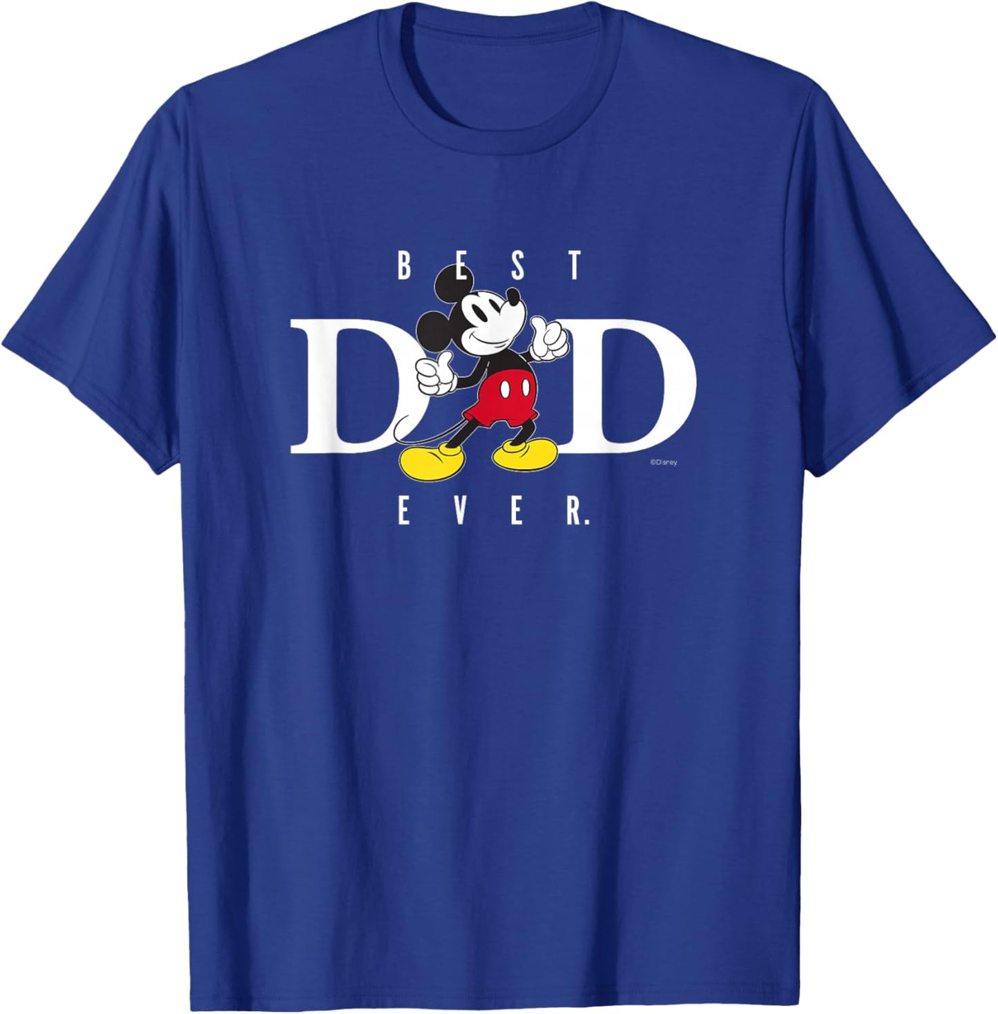 Disney Mickey Mouse Best Dad Ever Thumbs Up Father's Day , black T-Shirt - T-Shirt | Royal