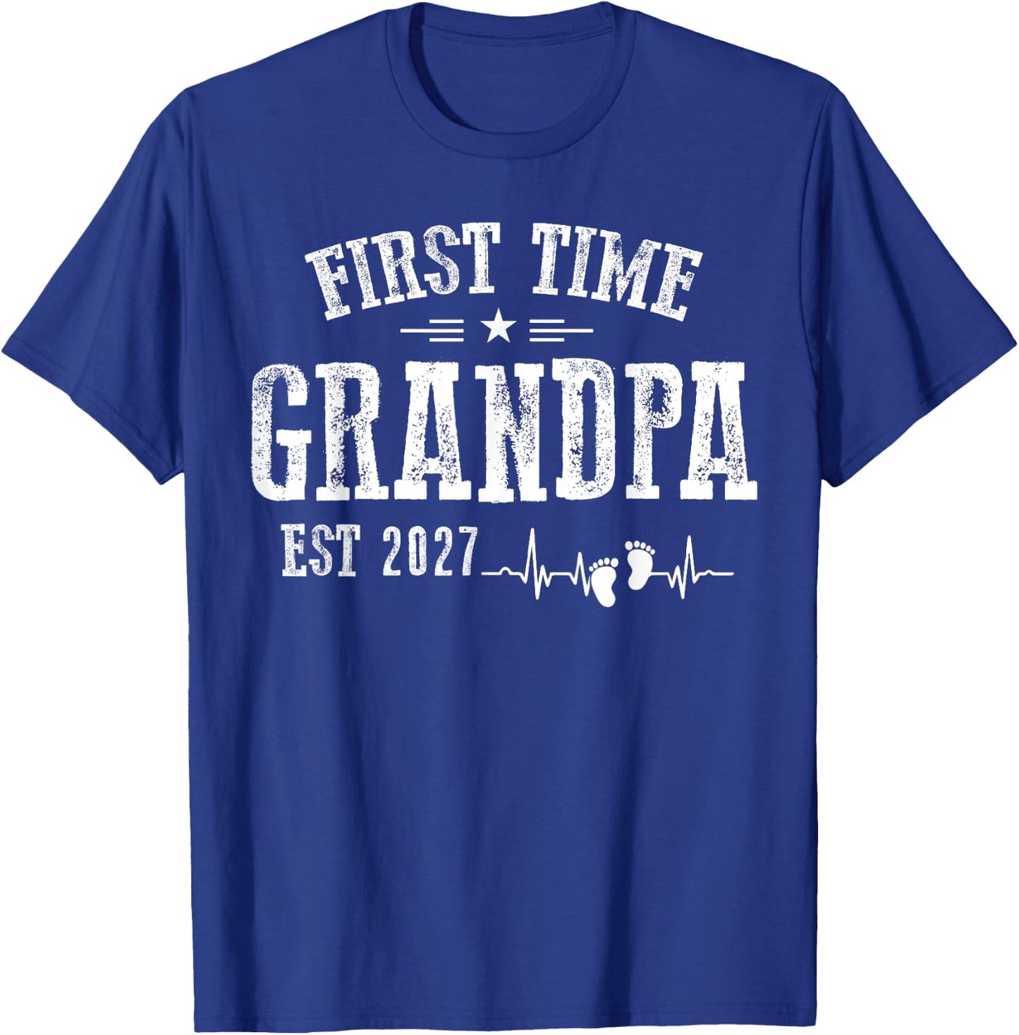 First time Grandpa 2027 for Grandfather to be T-Shirt - T-Shirt | Royal