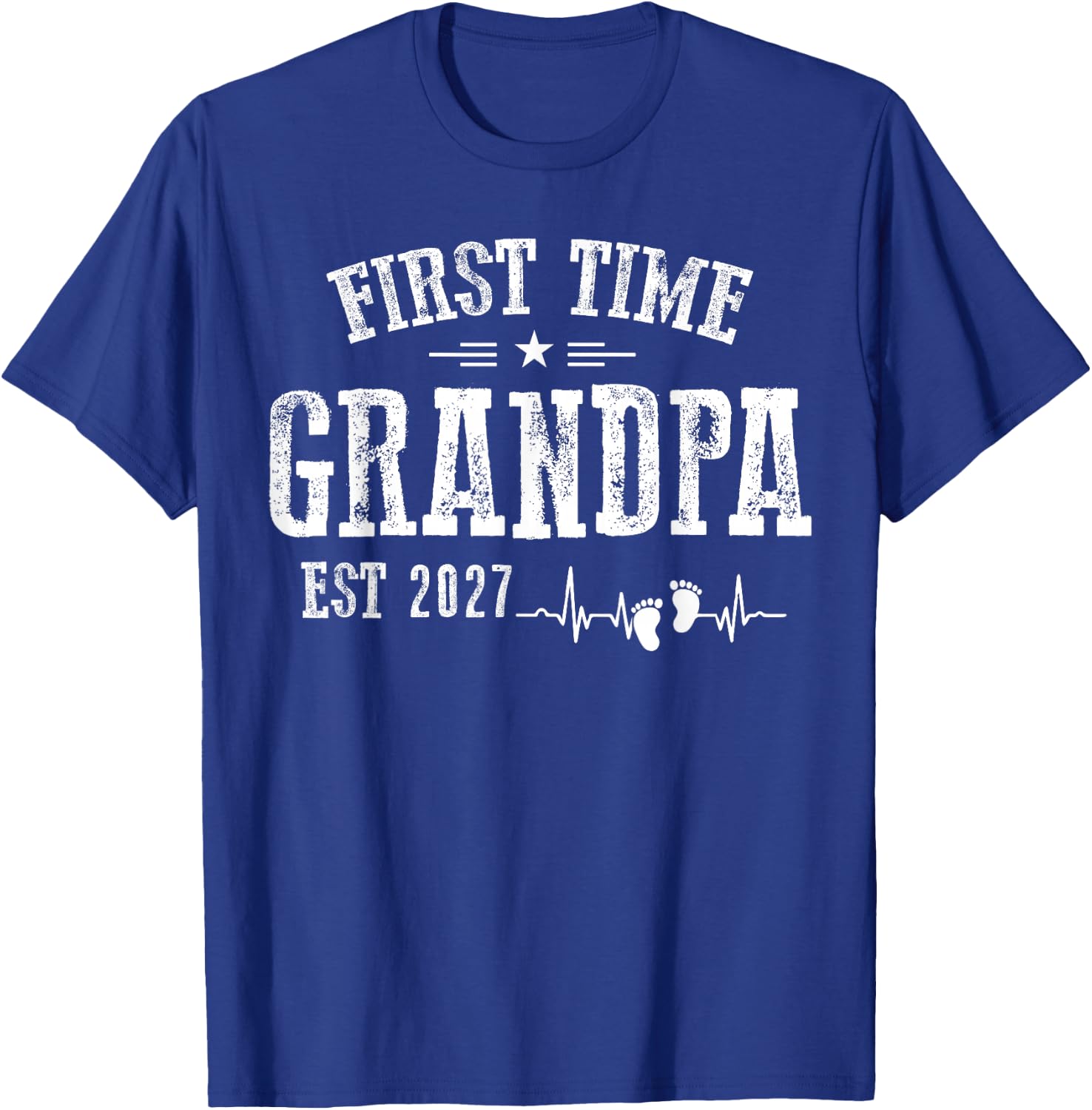 First time Grandpa 2027 for Grandfather to be T-Shirt - T-Shirt | Royal