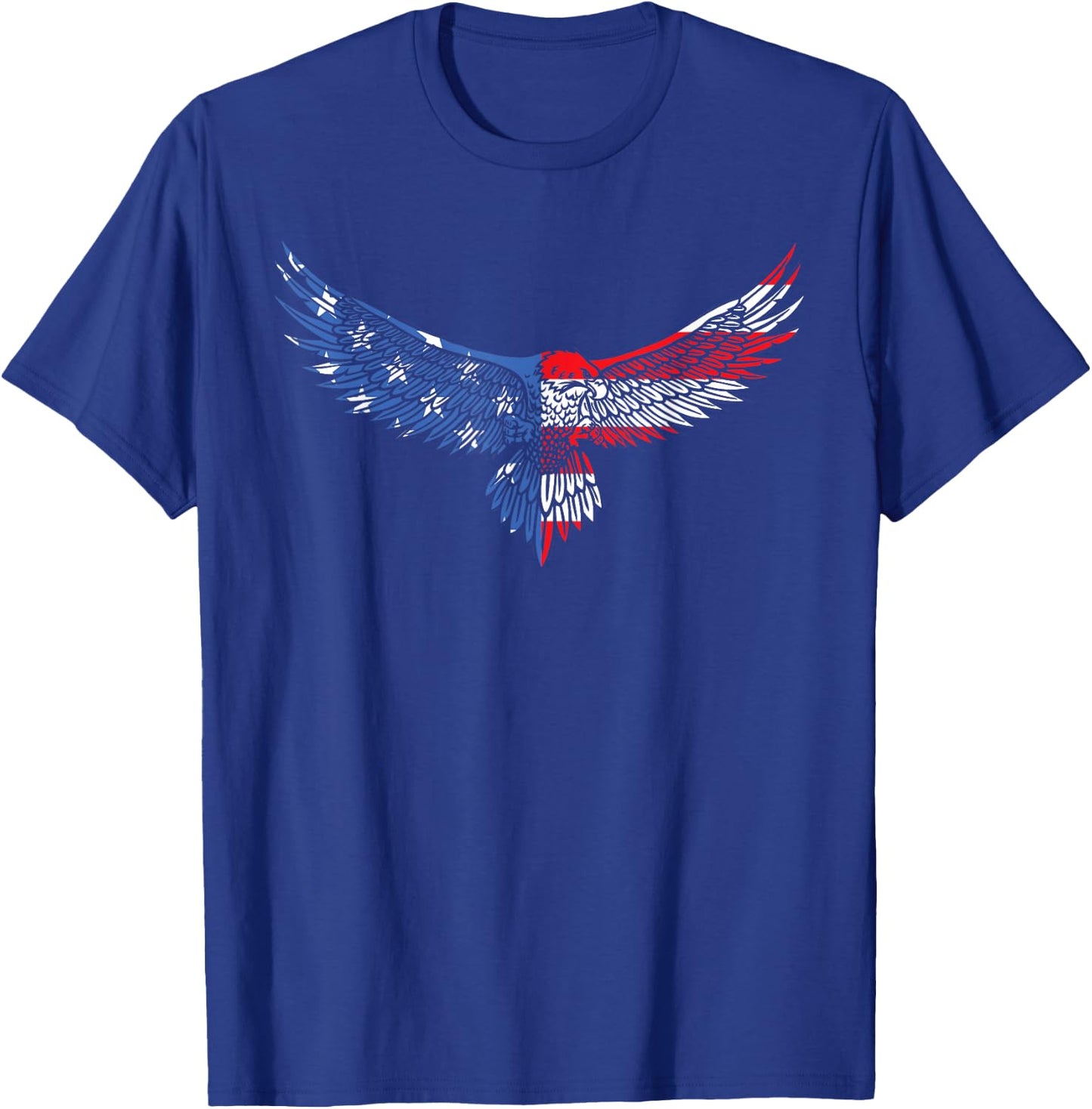 American Flag an Eagle Mullet Patriotic Dad Husband T-Shirt - T-Shirt | Royal