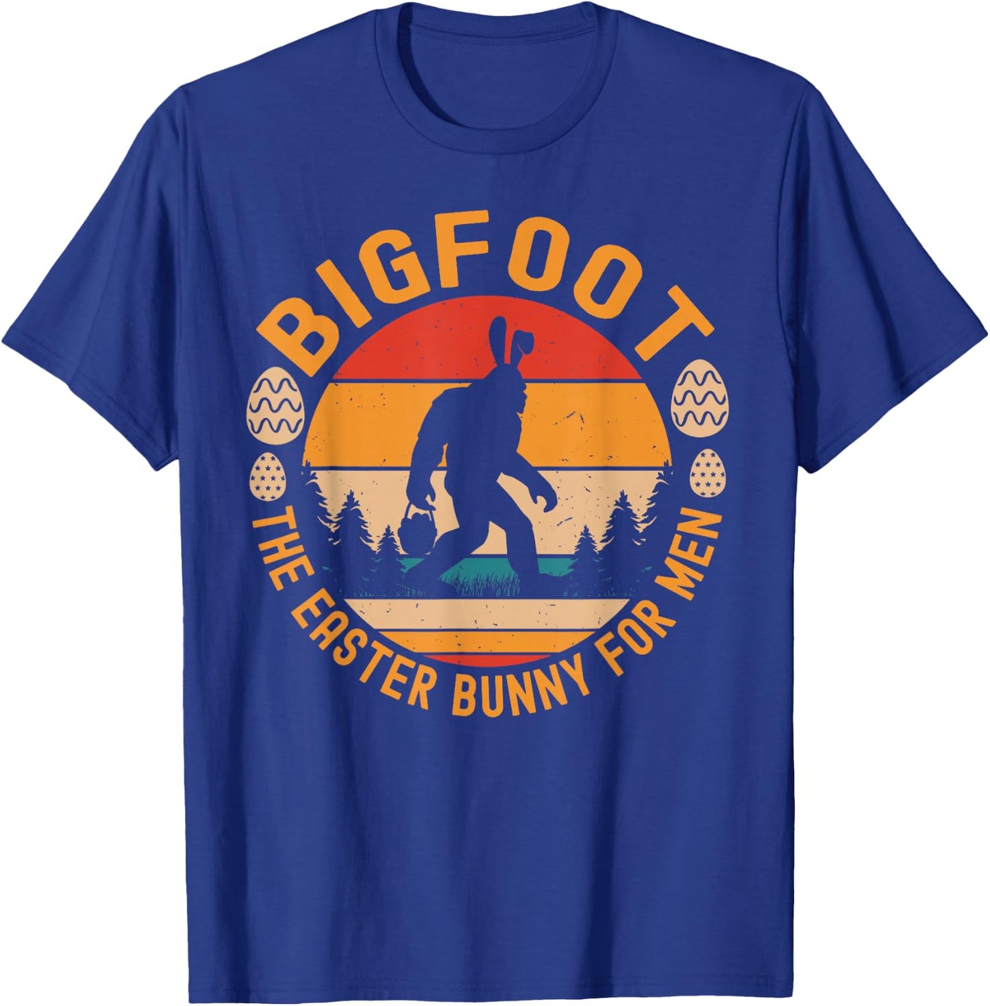 Bigfoot The Easter Bunny Funny Sasquatch Easter Small T-Shirt - T-Shirt | Royal