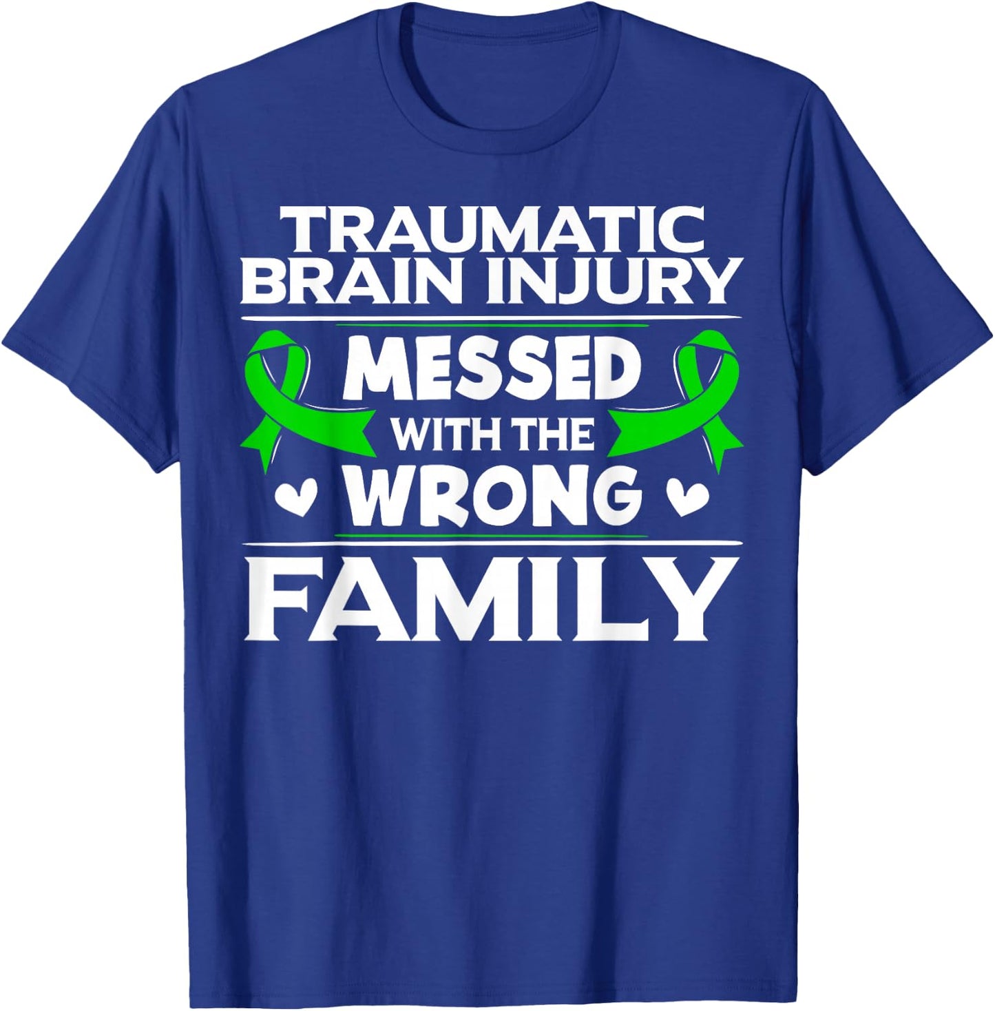 TBI Survivor Intracranial Injury Awareness Ribbon T-Shirt - T-Shirt | Royal