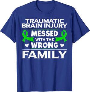 TBI Survivor Intracranial Injury Awareness Ribbon T-Shirt - T-Shirt | Royal