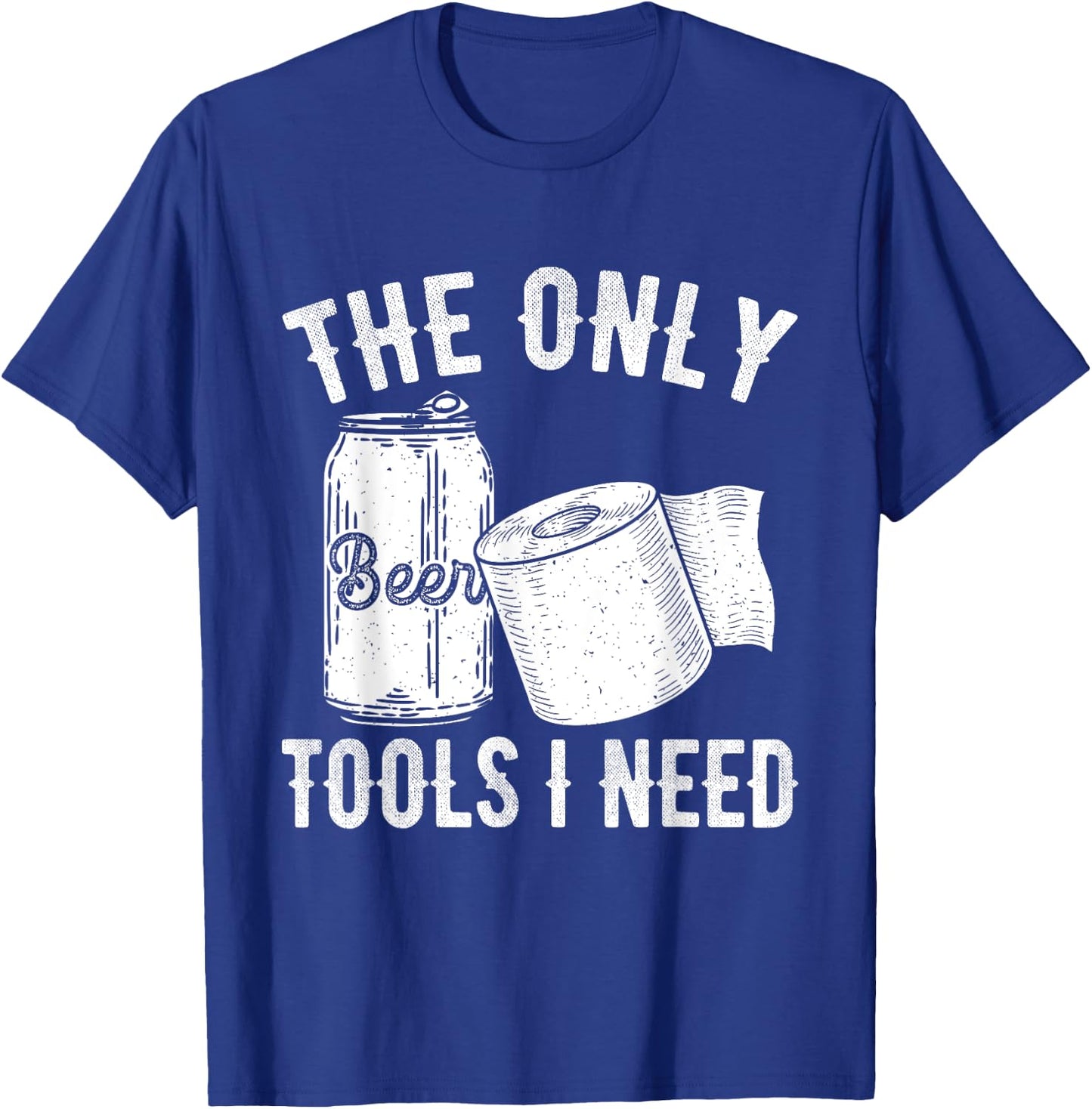 Funny Beer Toilet Paper Humor Drinking Alcohol Lover Dad T-Shirt - T-Shirt | Royal