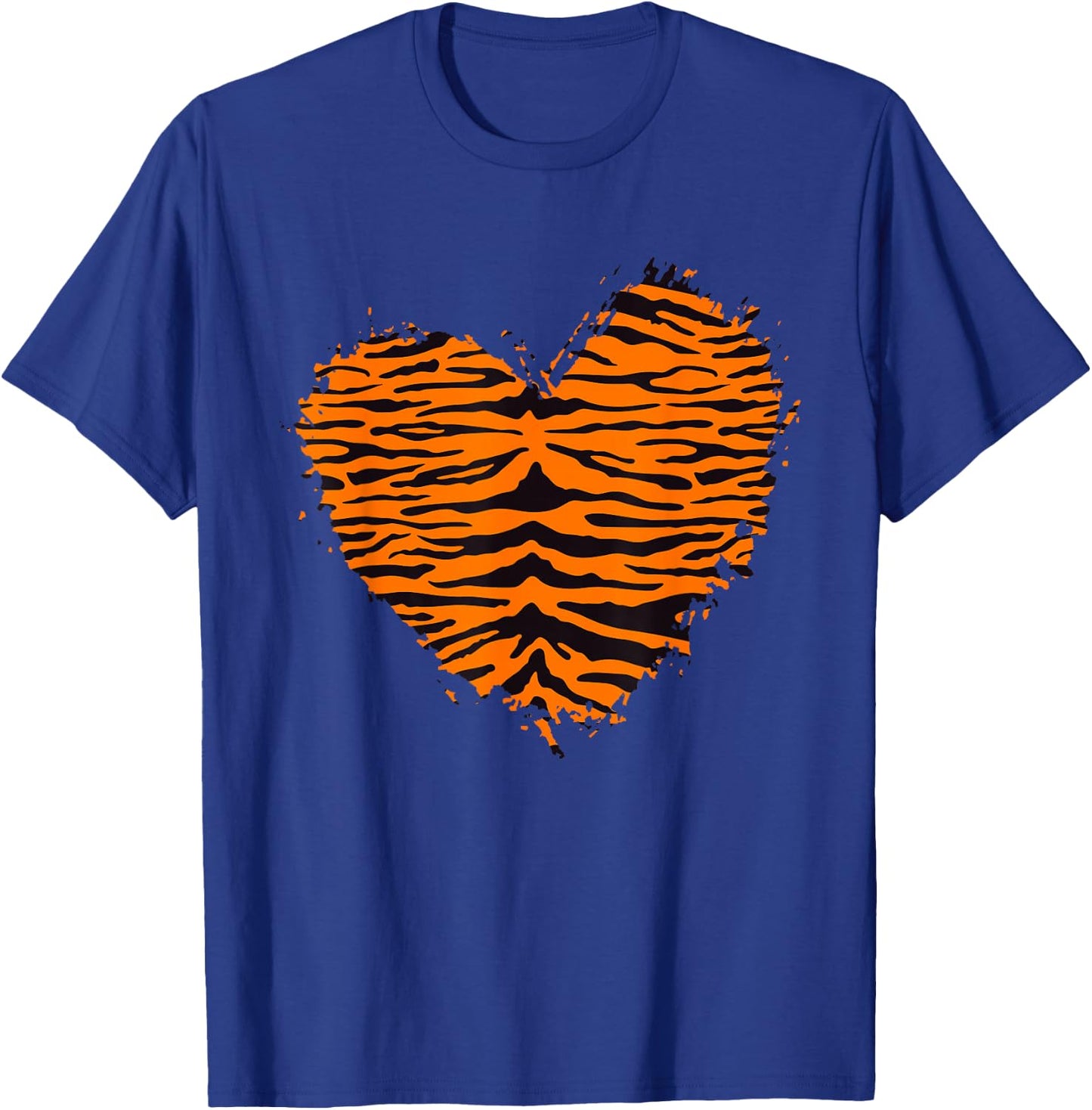 Tiger Heart Stripes Print Cute Tiger Zoo Costume Women Girls , black T-Shirt - T-Shirt | Royal