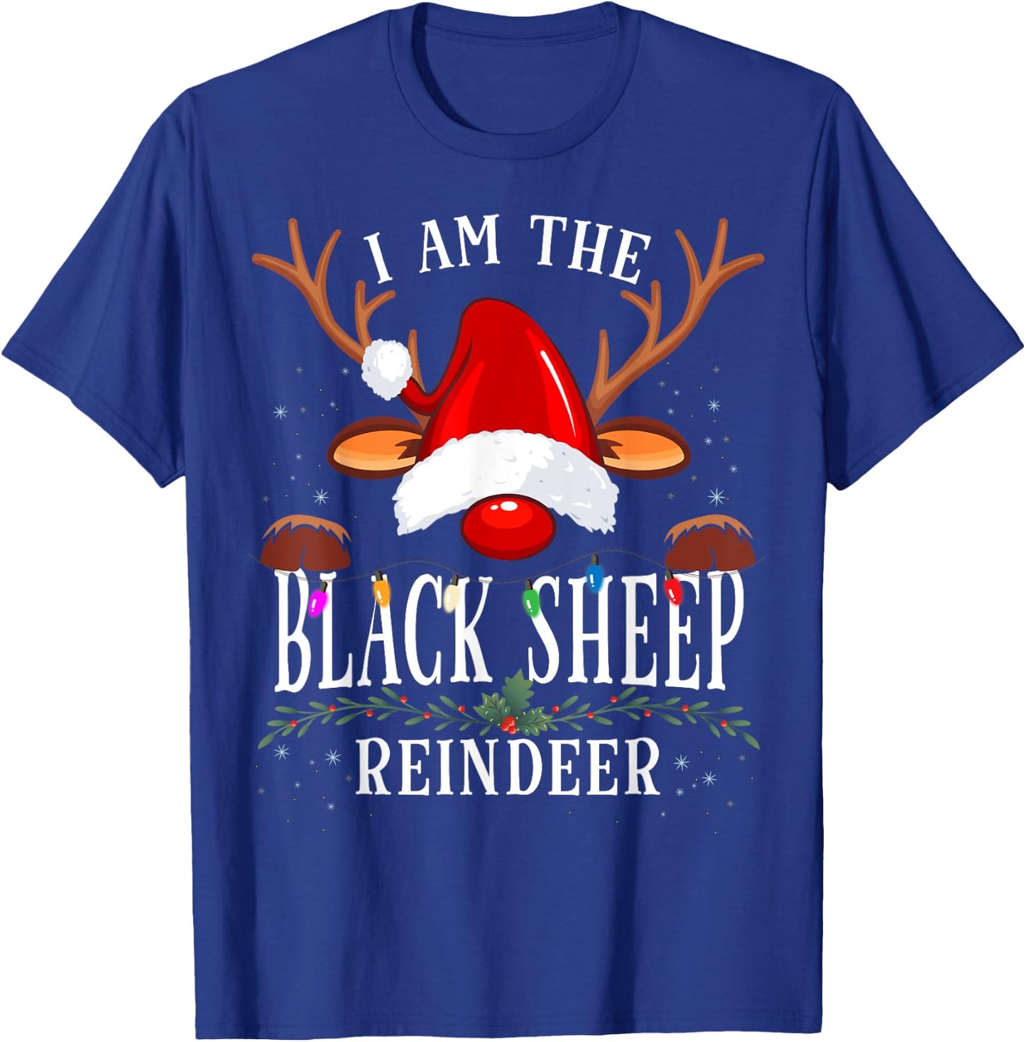I Am The Black Sheep Reindeer Christmas Family T-Shirt - T-Shirt | Royal