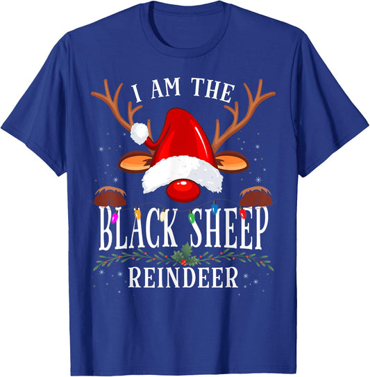 I Am The Black Sheep Reindeer Christmas Family T-Shirt - T-Shirt | Royal