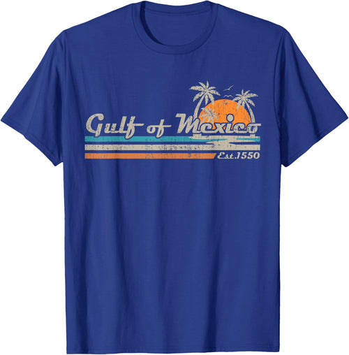 Vintage Gulf of Mexico Since 1550 Retro Vintage Beach Funny