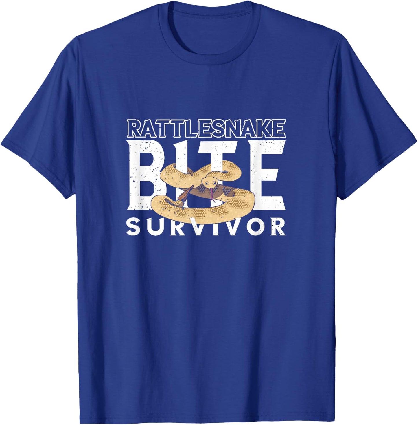 Rattlesnake Bite Survivor Snake Reptile Lovers Snake Lovers T-Shirt - T-Shirt | Royal