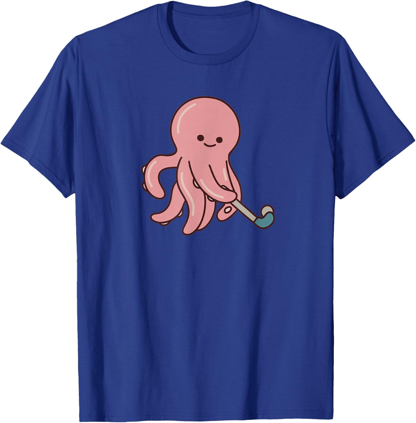 Octopus Golf Player Sea Animals Marine Animal T-Shirt - T-Shirt | Royal