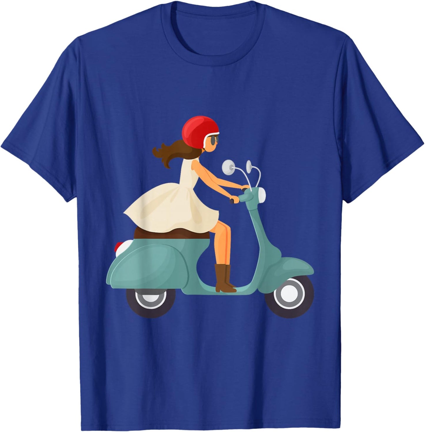 Girl on a Scooter T-Shirt - T-Shirt | Royal