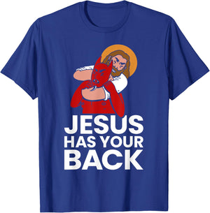 Jesus Has Your Back Christian Jiu-Jitsu Jew Jitsu MMA T-Shirt - T-Shirt | Royal