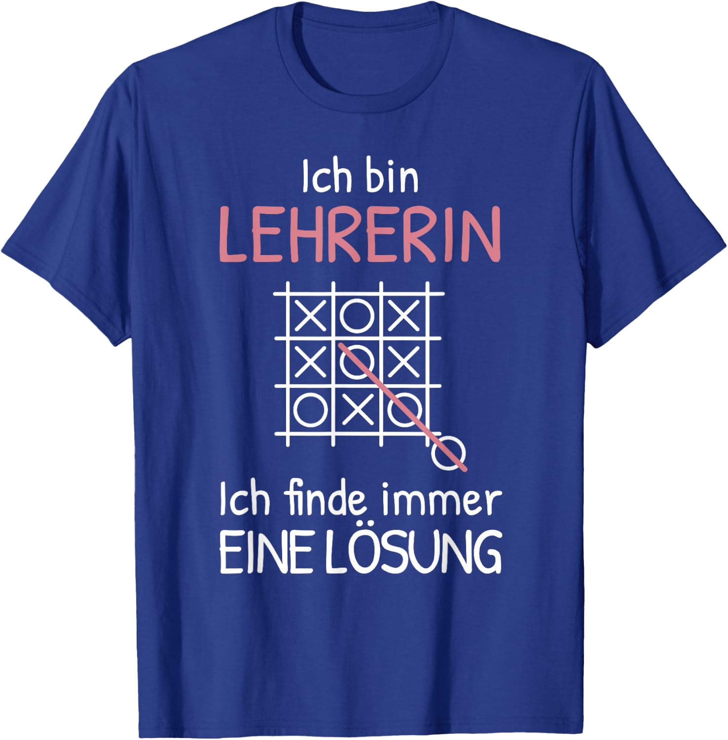 with German Text "Ich bin Lehrerin FINde immer Solution" (Ich bin Lehrerin FINde immer Sol, black T-Shirt - T-Shirt | Royal