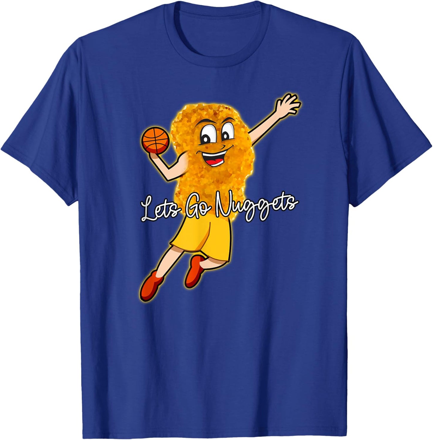 Lets Go Nuggets - Chicken Nugget Basketball Player T-Shirt - T-Shirt | Royal