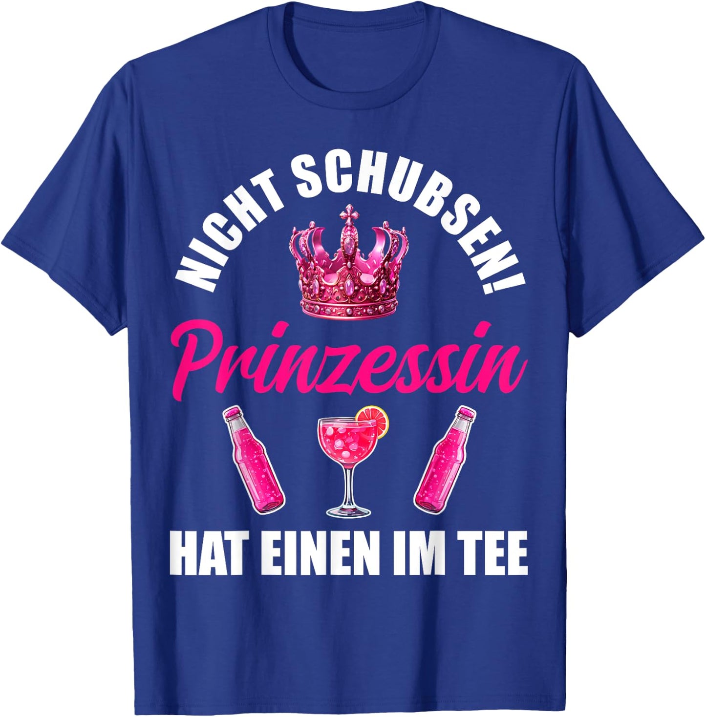 Princess Not Pushing JGA Party Mallorca Malle Saufen , black T-Shirt - T-Shirt | Royal