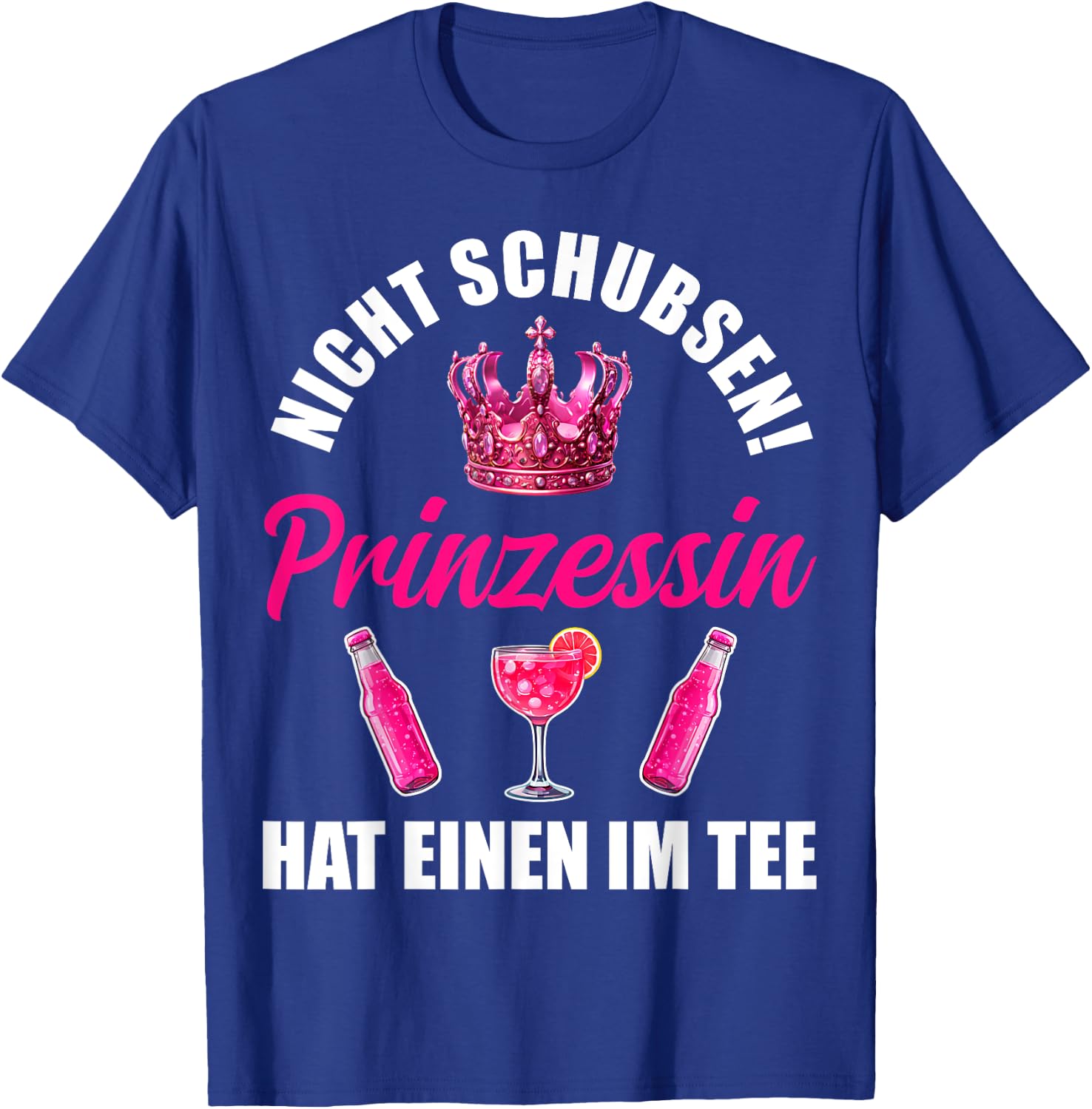 Princess Not Pushing JGA Party Mallorca Malle Saufen , black T-Shirt - T-Shirt | Royal