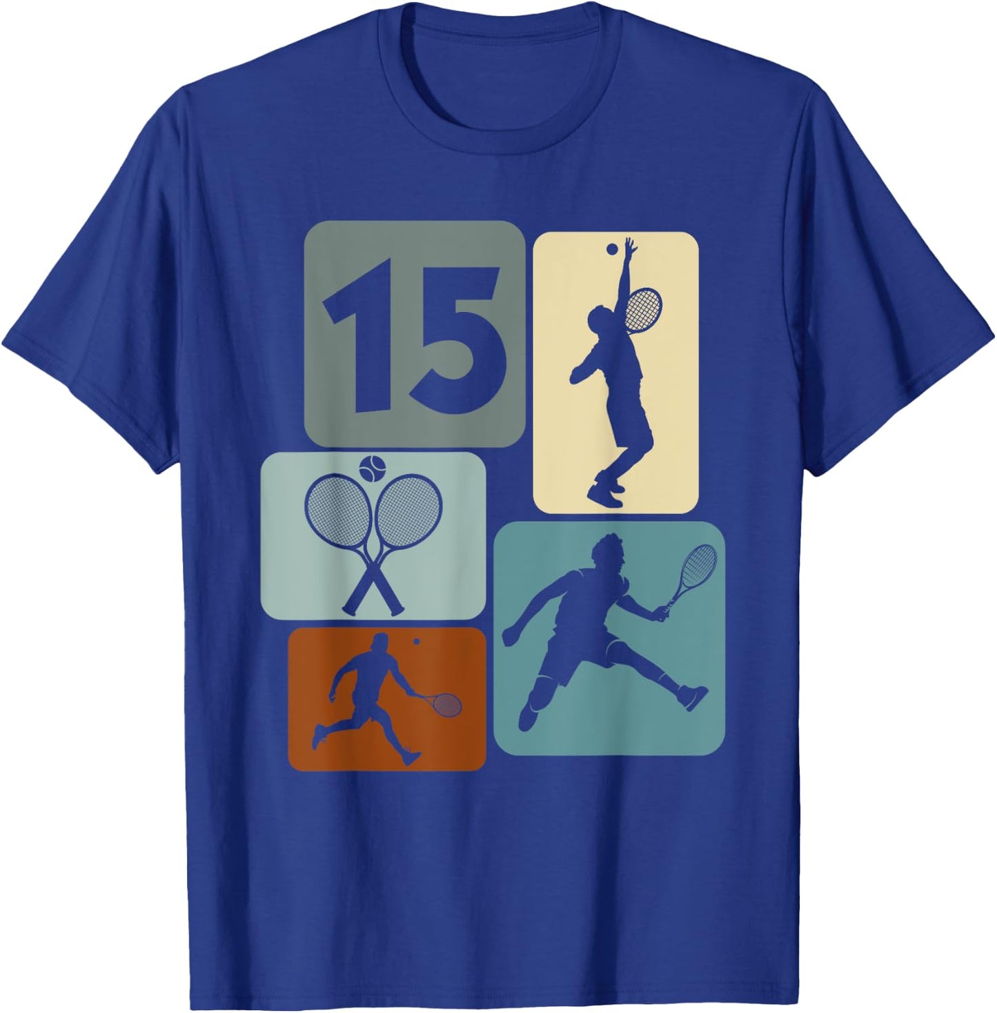 15e anniversaire Joueur de tennis 15 ans Tennis garçons T-Shirt - T-Shirt | Royal