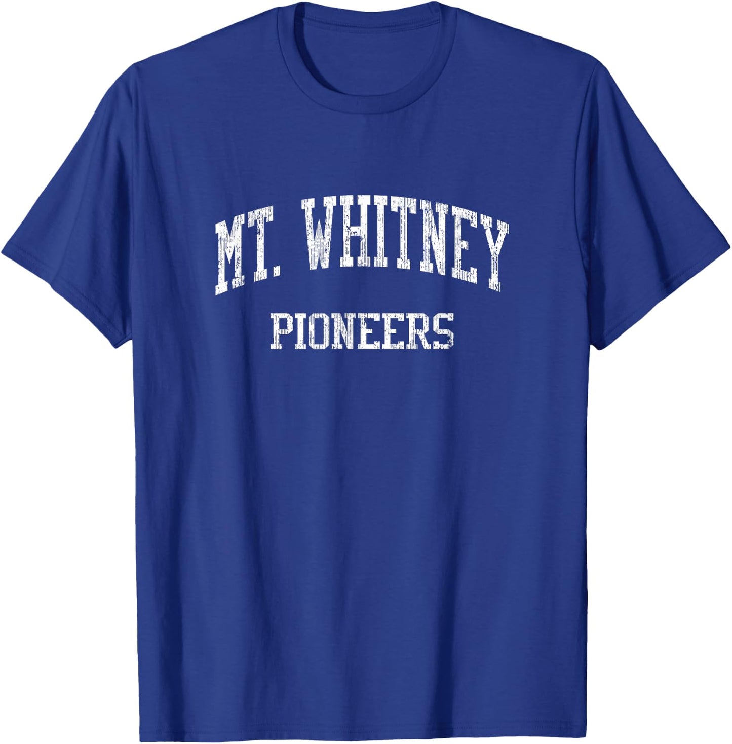 Mt. Whitney High School HS Visalia CA Vintage Sports T-Shirt - T-Shirt | Royal