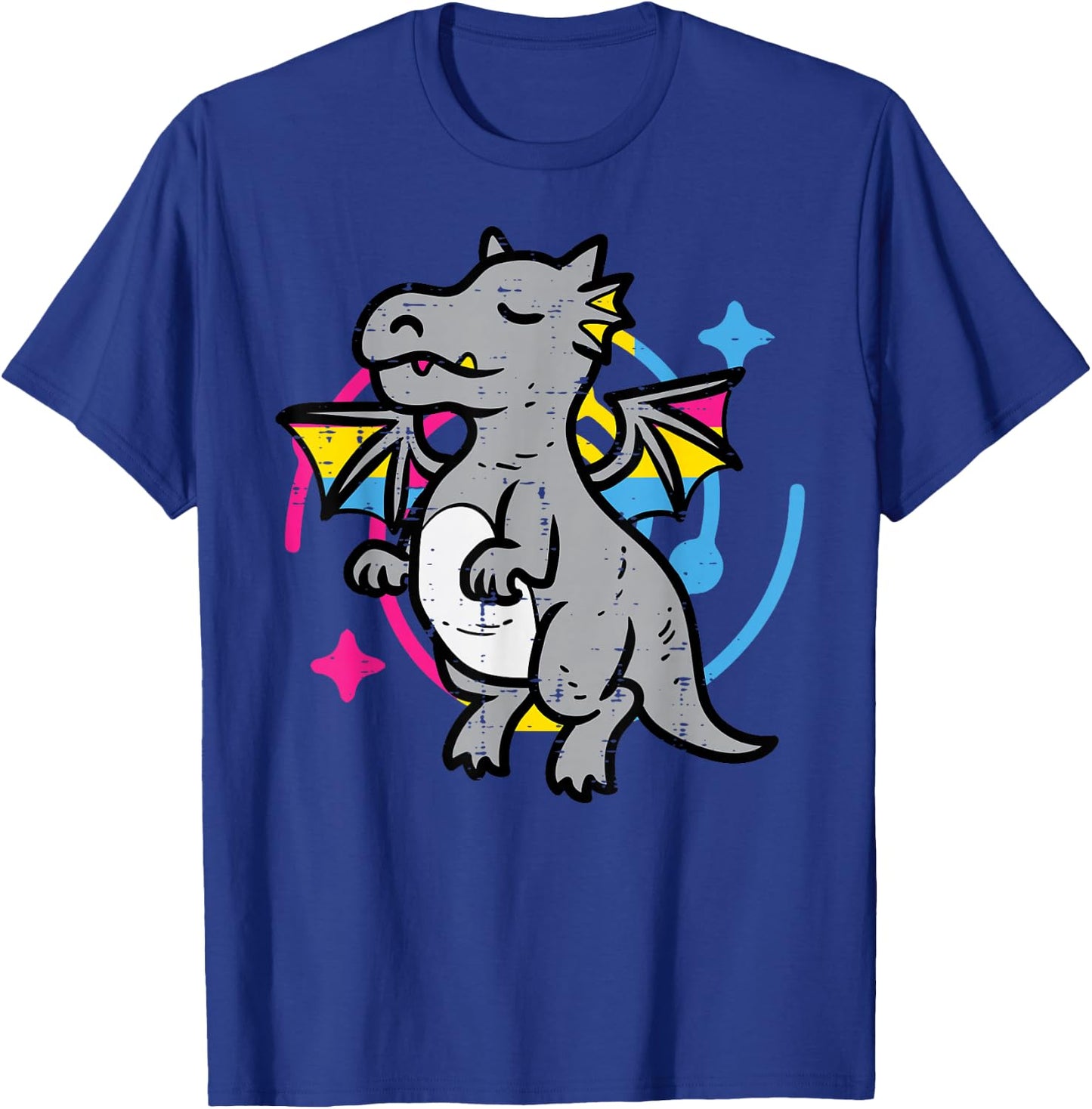 Pansexual Dragon Cute Pan Pride Flag Lgbtq Men Women Kids T-Shirt - T-Shirt | Royal
