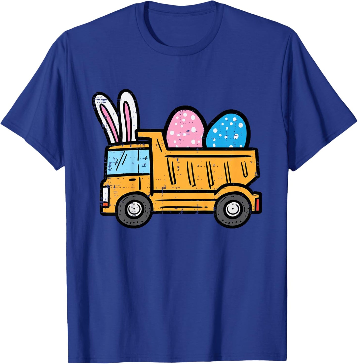 Kids Easter Dump Truck Eggs Construction Boys Kids Toddler Youth T-Shirt - T-Shirt | Royal