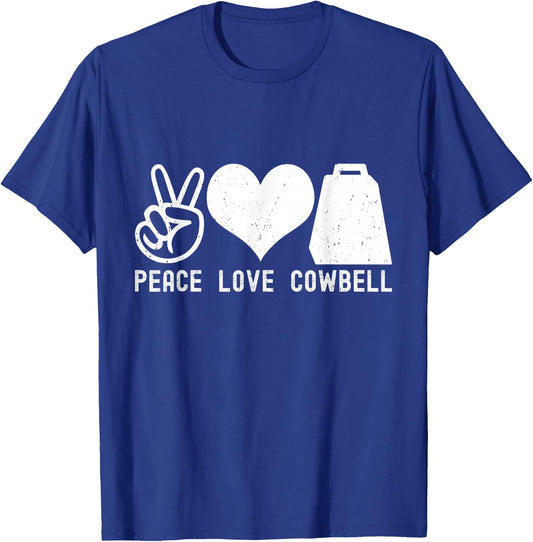 Cow Bell More Cowbell Vintage Funny Drummer Cowbell Funny T-Shirt - T-Shirt | Royal