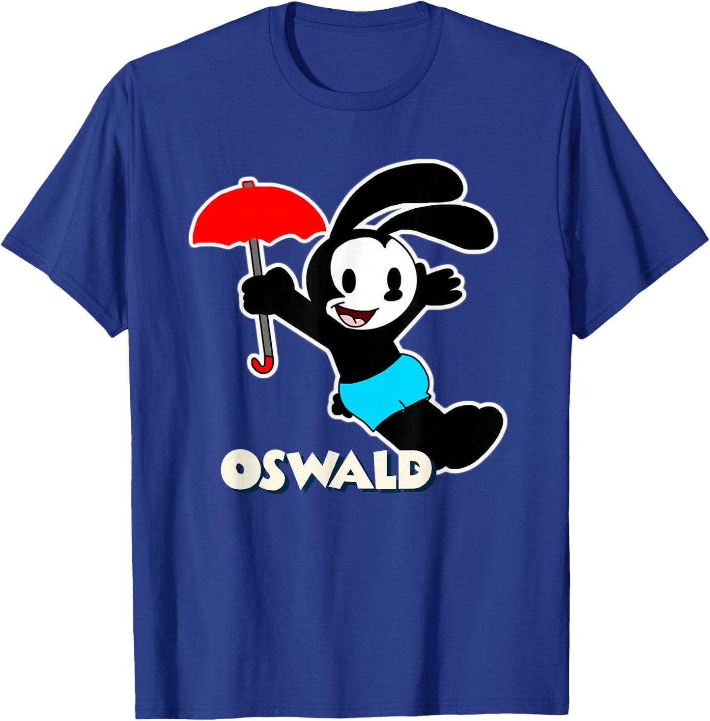 Oswald Rabbit Umbrella Flying Vintage Cartoon 1927 T-Shirt - T-Shirt | Royal