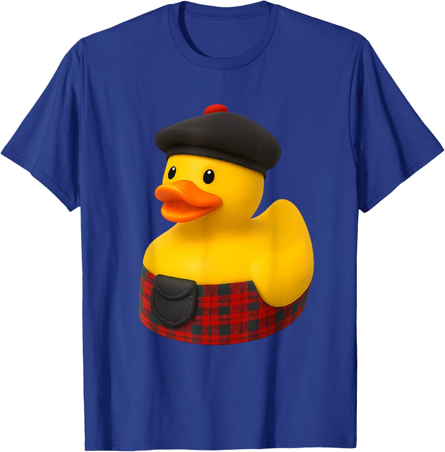 Rubber Duck Wearing a Kilt Scotland Scottish T-Shirt - T-Shirt | Royal