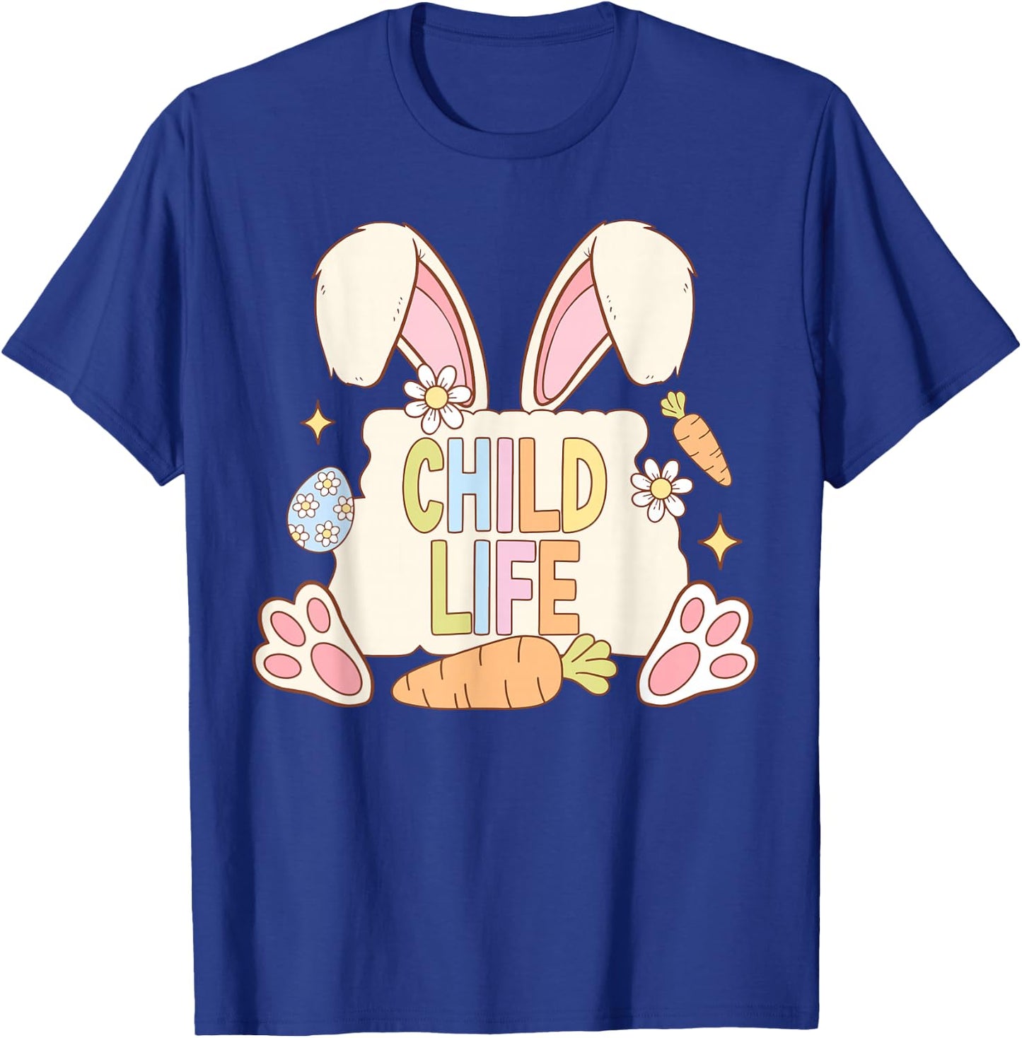 Retro Easter Bunny Child Life Therapist CLS CLS Healthcare T-Shirt - T-Shirt | Royal