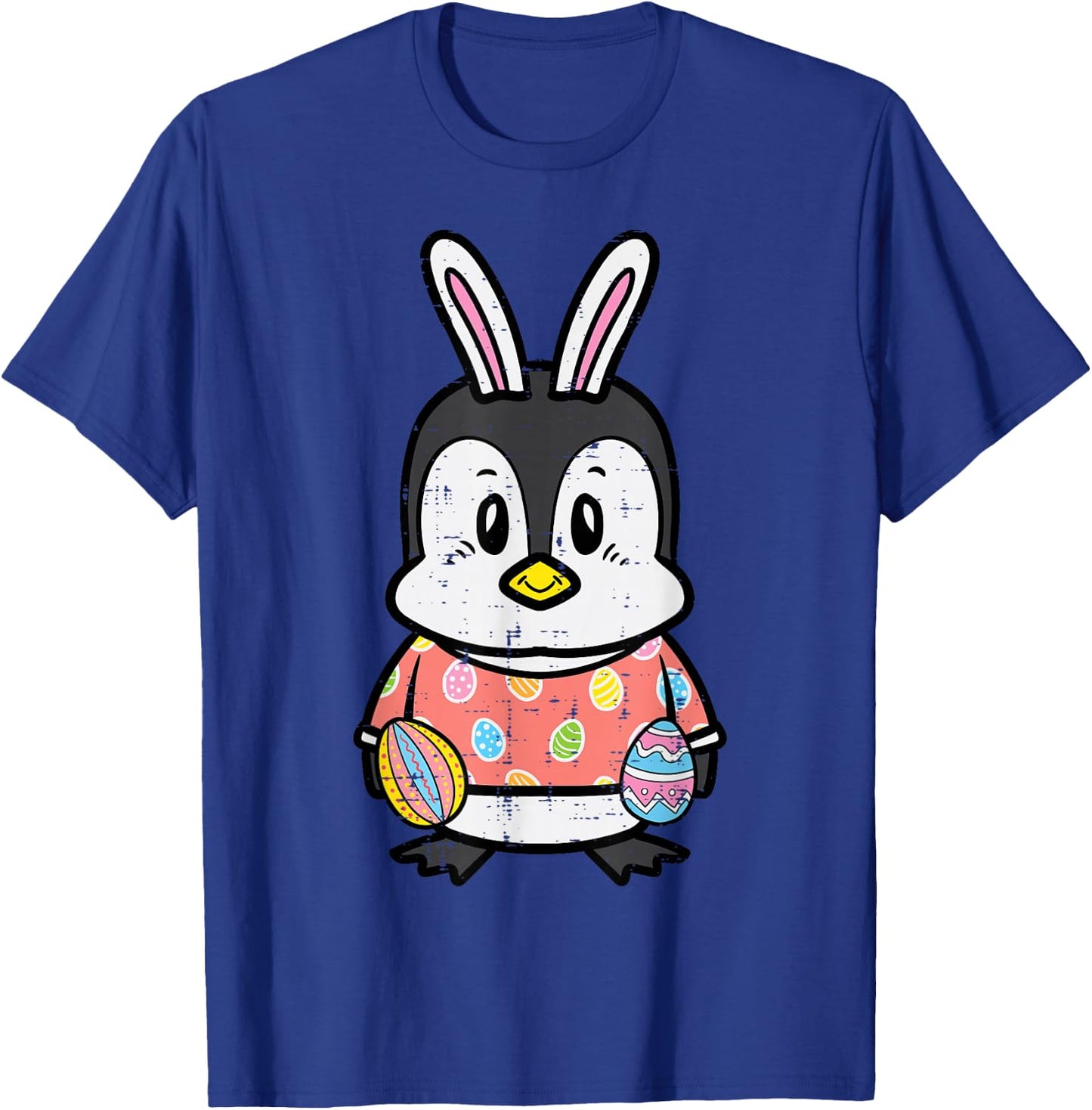 Easter Penguin Bunny Rabbit Spring Men Women Kids Teen Youth T-Shirt - T-Shirt | Royal