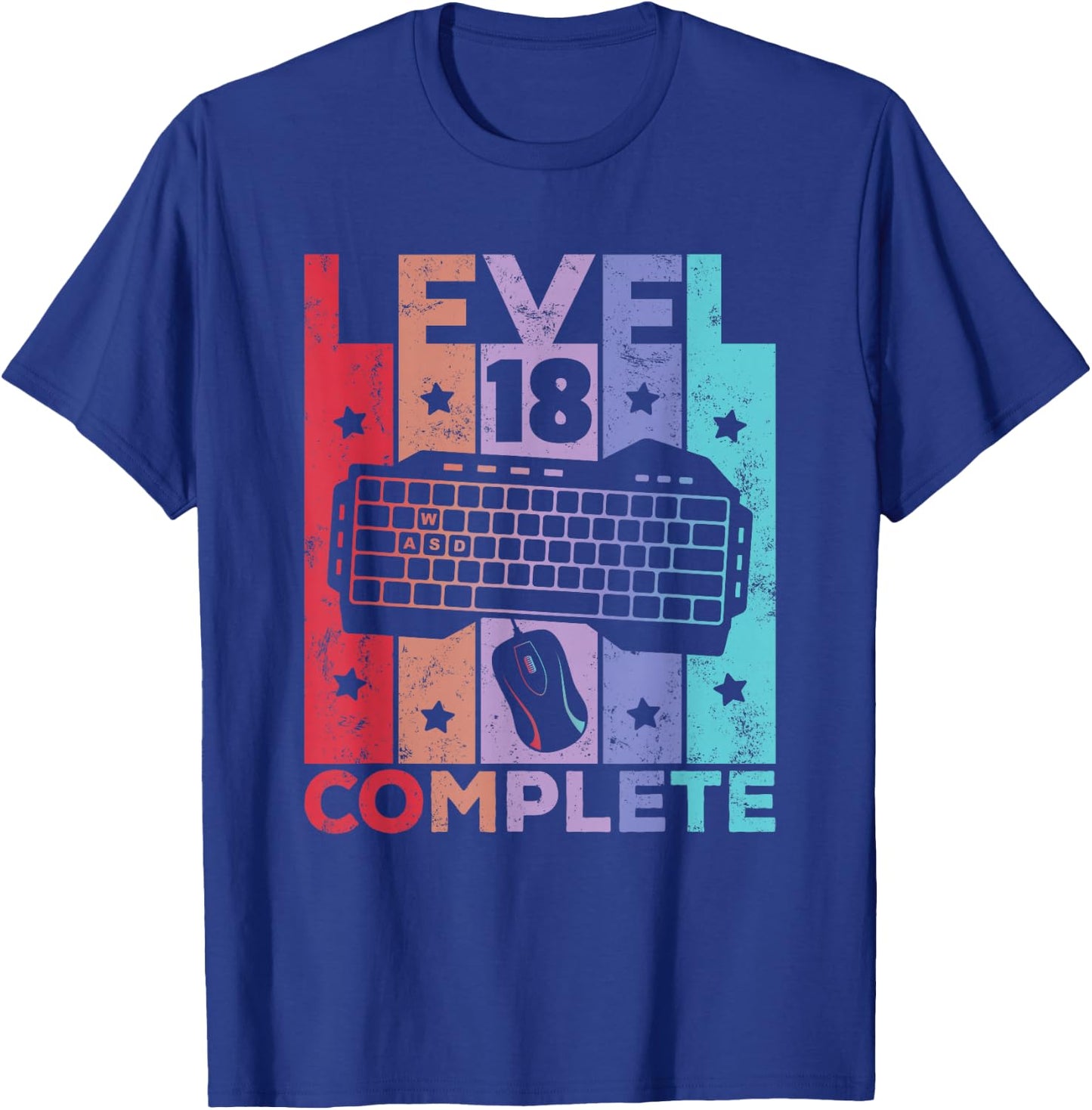 18th Birthday Boy Girl 18 Years Level 18 Gaming Gamer , black, s T-Shirt - T-Shirt | Royal