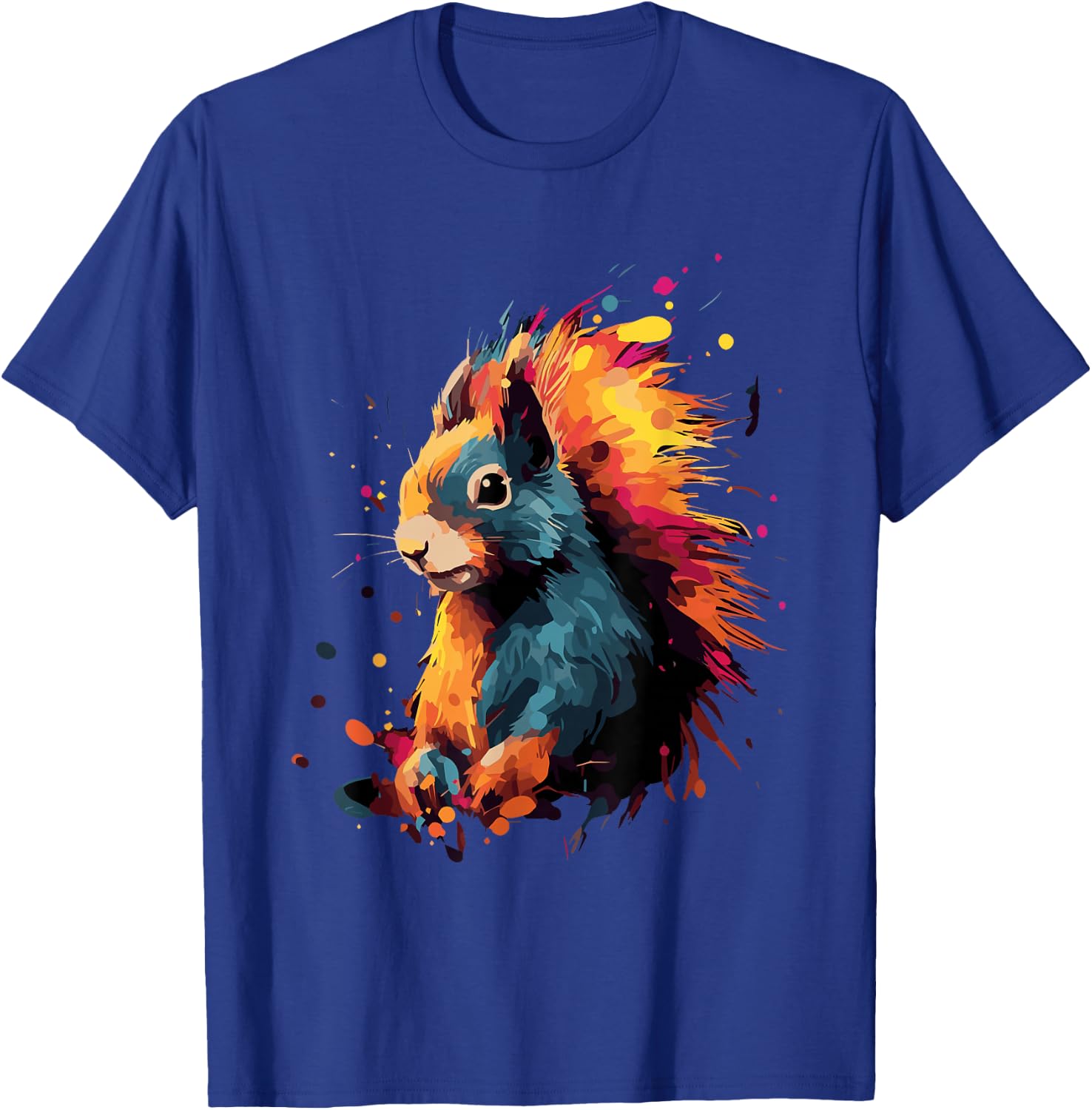 Squirrel Baumhörnchen Grauhörnchen Kleidung Eichhörnchen Colorful Damen Schwarz Cartoon Eichhörnchen Motiv Small EU S T-Shirt - T-Shirt | Royal