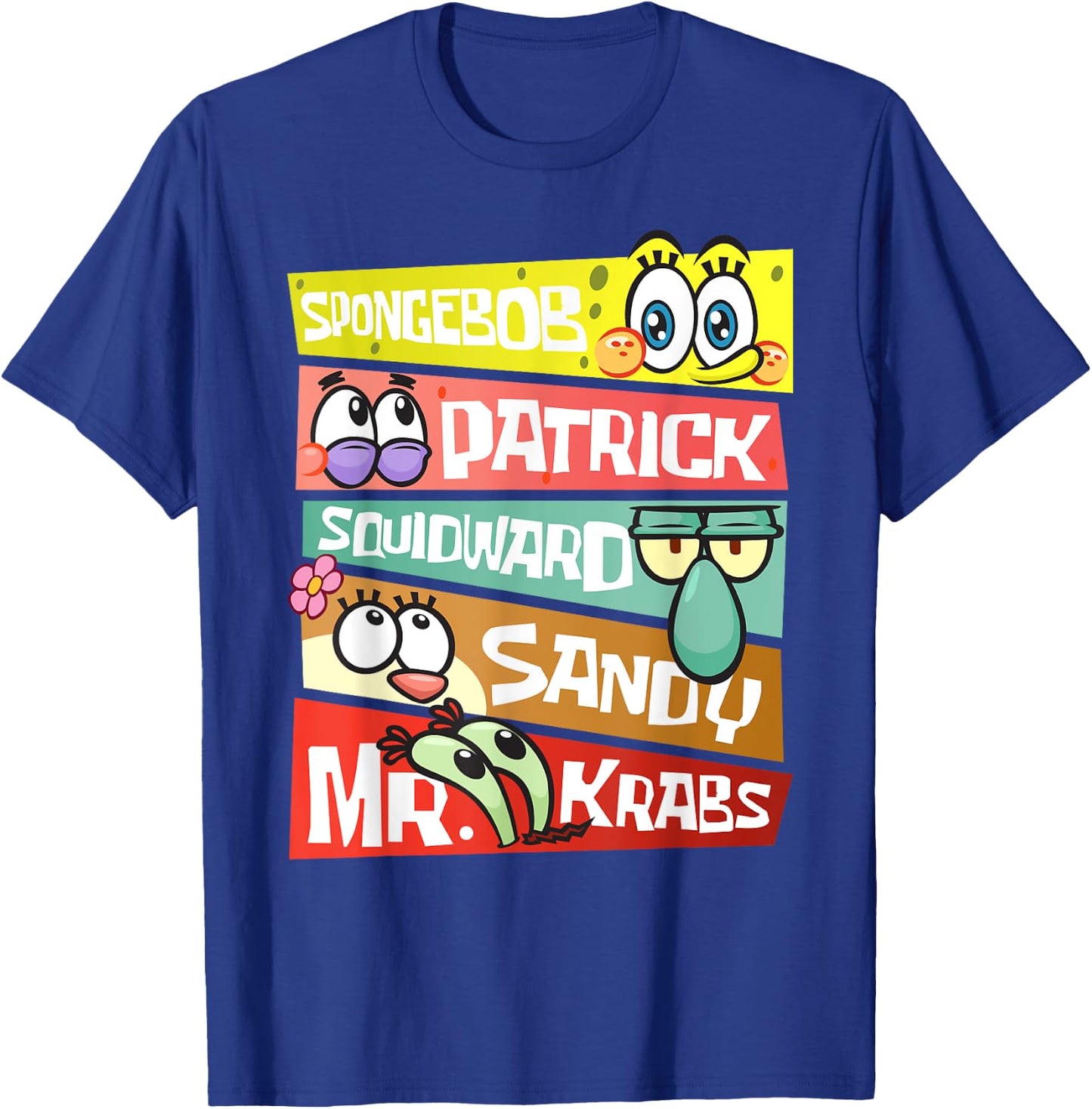 Mademark x SpongeBob SquarePants - SpongeBob Patrick Squidward Sandy Mr Krabs SpongeBob Fans T-Shirt - T-Shirt | Royal