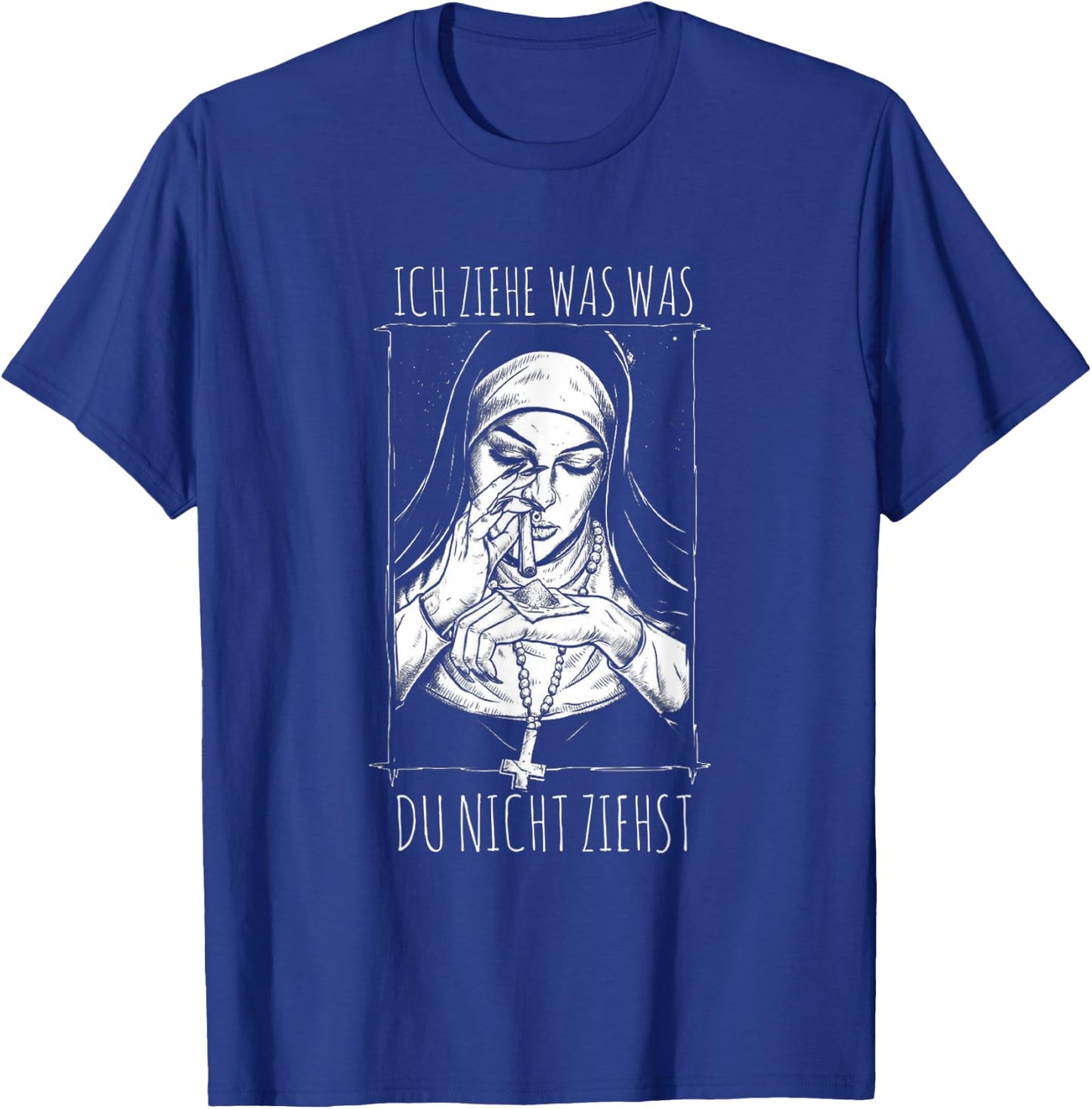 with German Text "Ich Ziehe Was Du Nicht Ziehst" Tekk HardTekk nun, black T-Shirt - T-Shirt | Royal