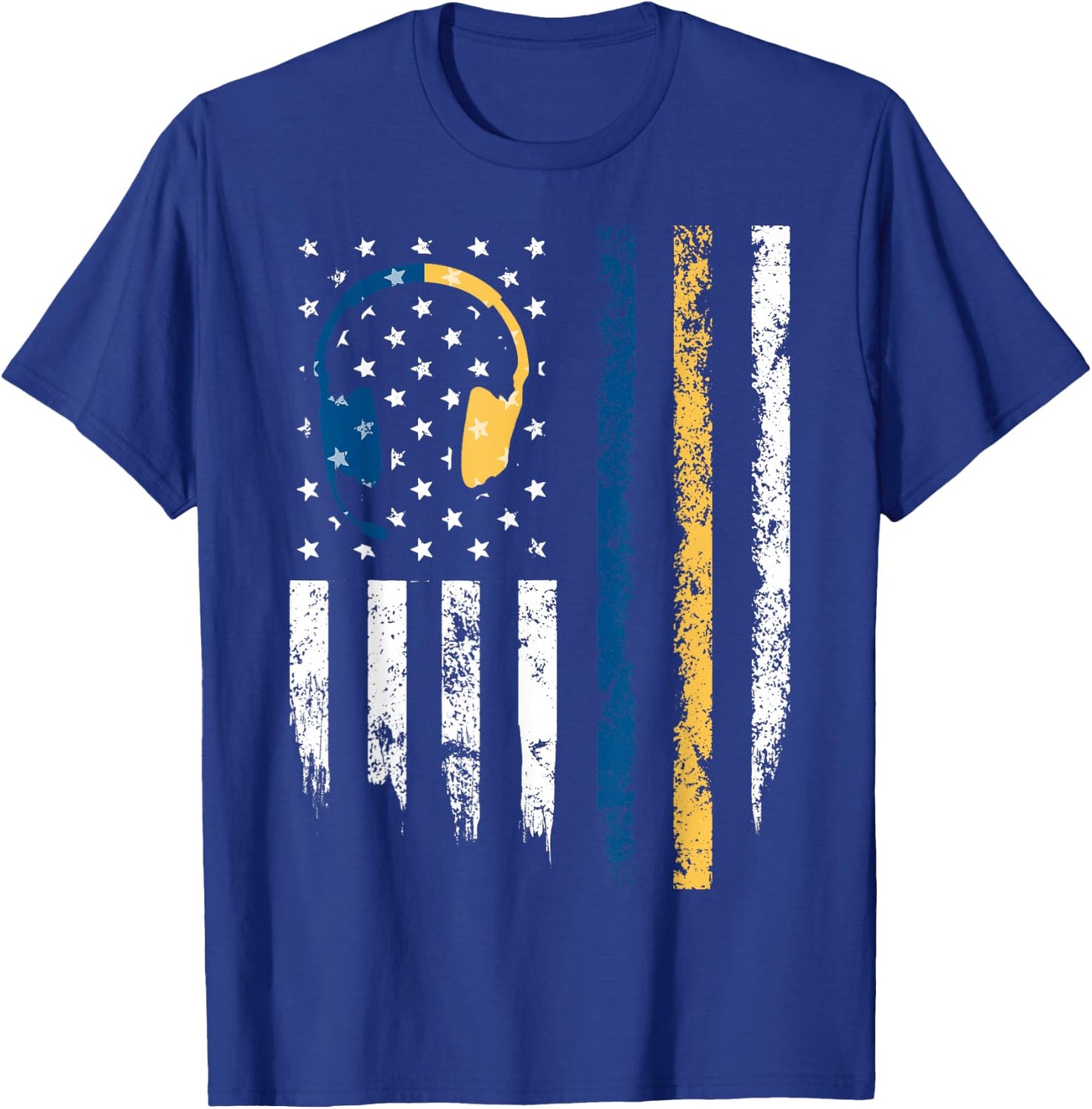 Gold Blue Line 911 Police Dispatcher First Responder T-Shirt - T-Shirt | Royal