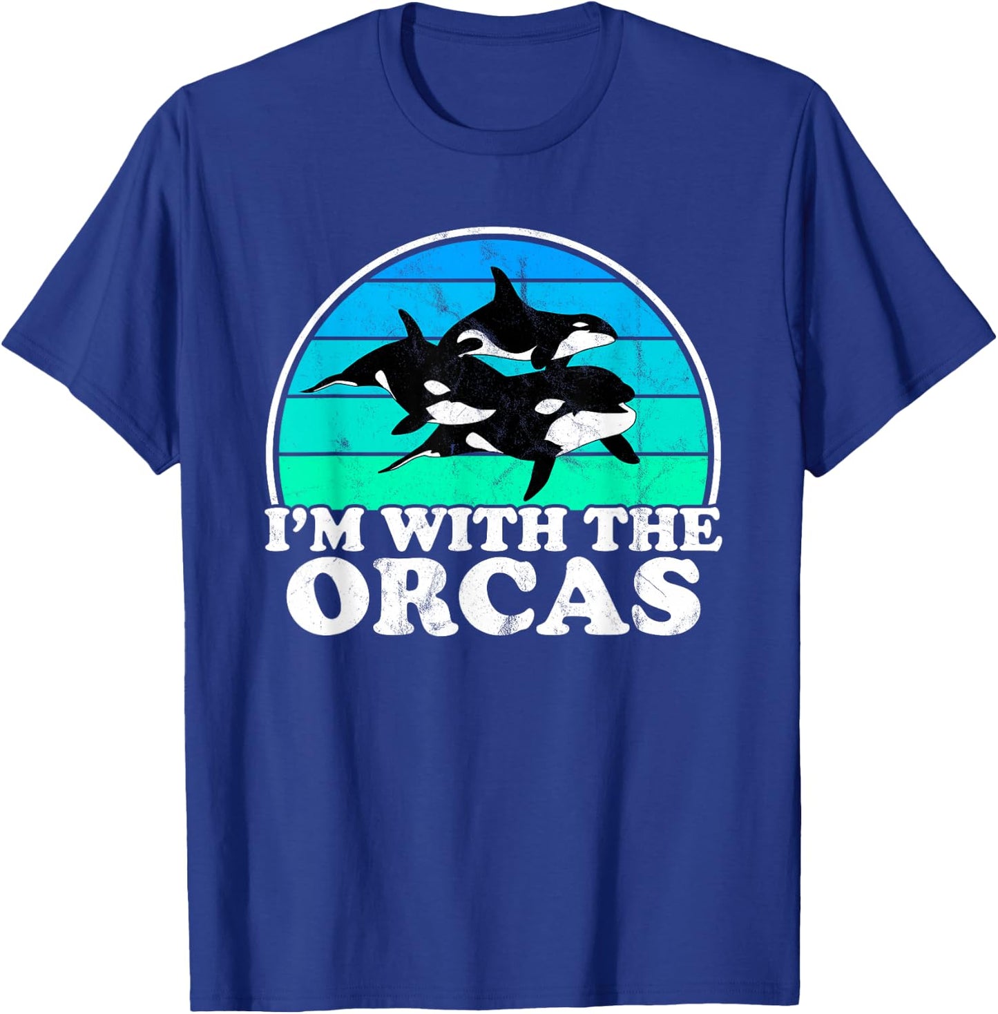 I'm With The Orcas - Funny Orca Whale Handler T-Shirt - T-Shirt | Royal