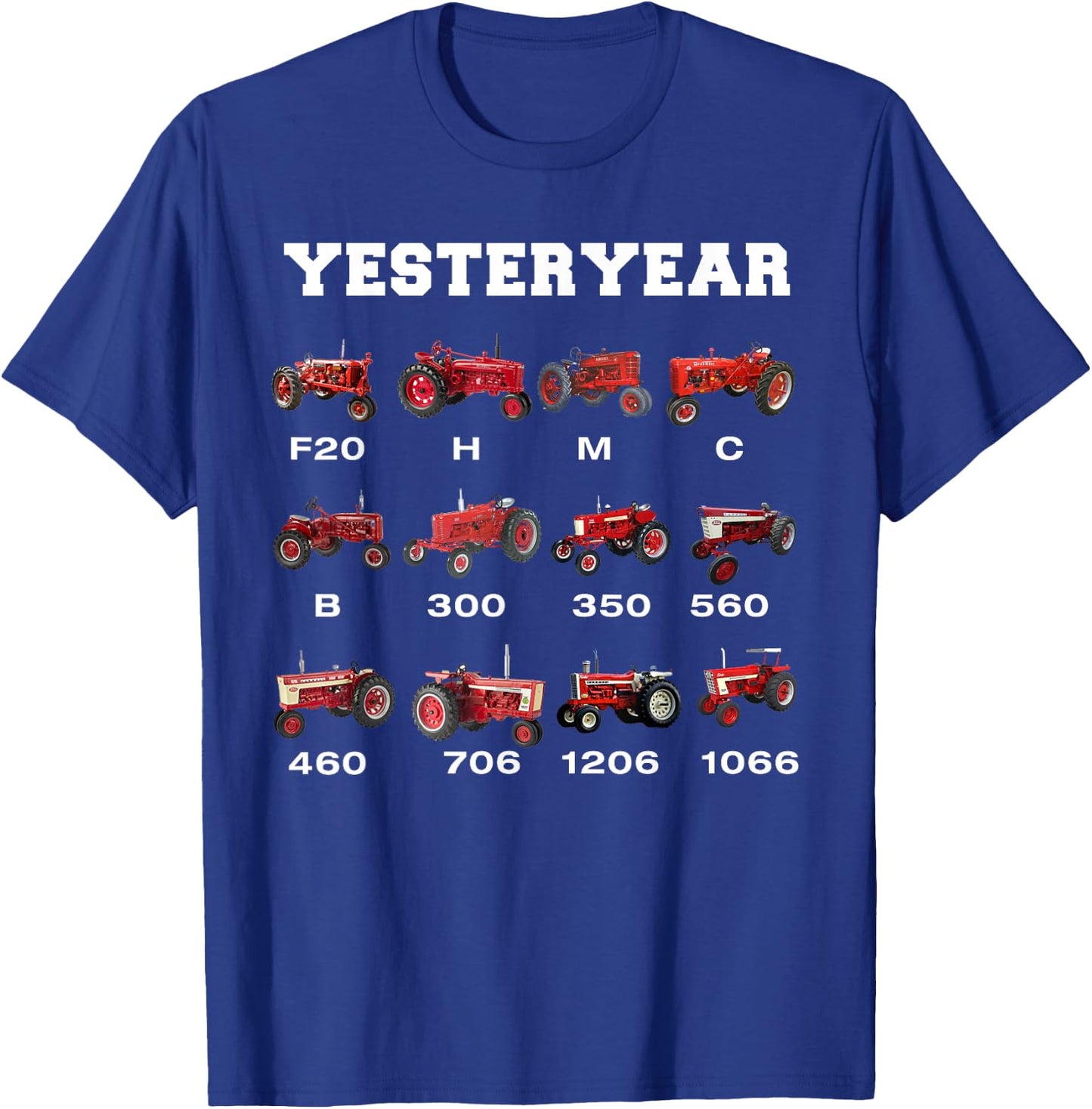 Vintage Tractor Yesteryear Farmer Gift T-Shirt - T-Shirt | Royal