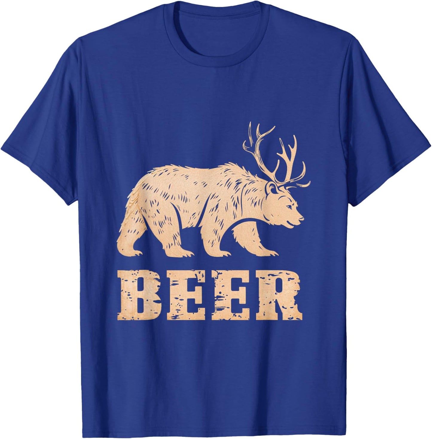 Beer Bear Animal Rustic Vintage Brewery T-Shirt - T-Shirt | Royal