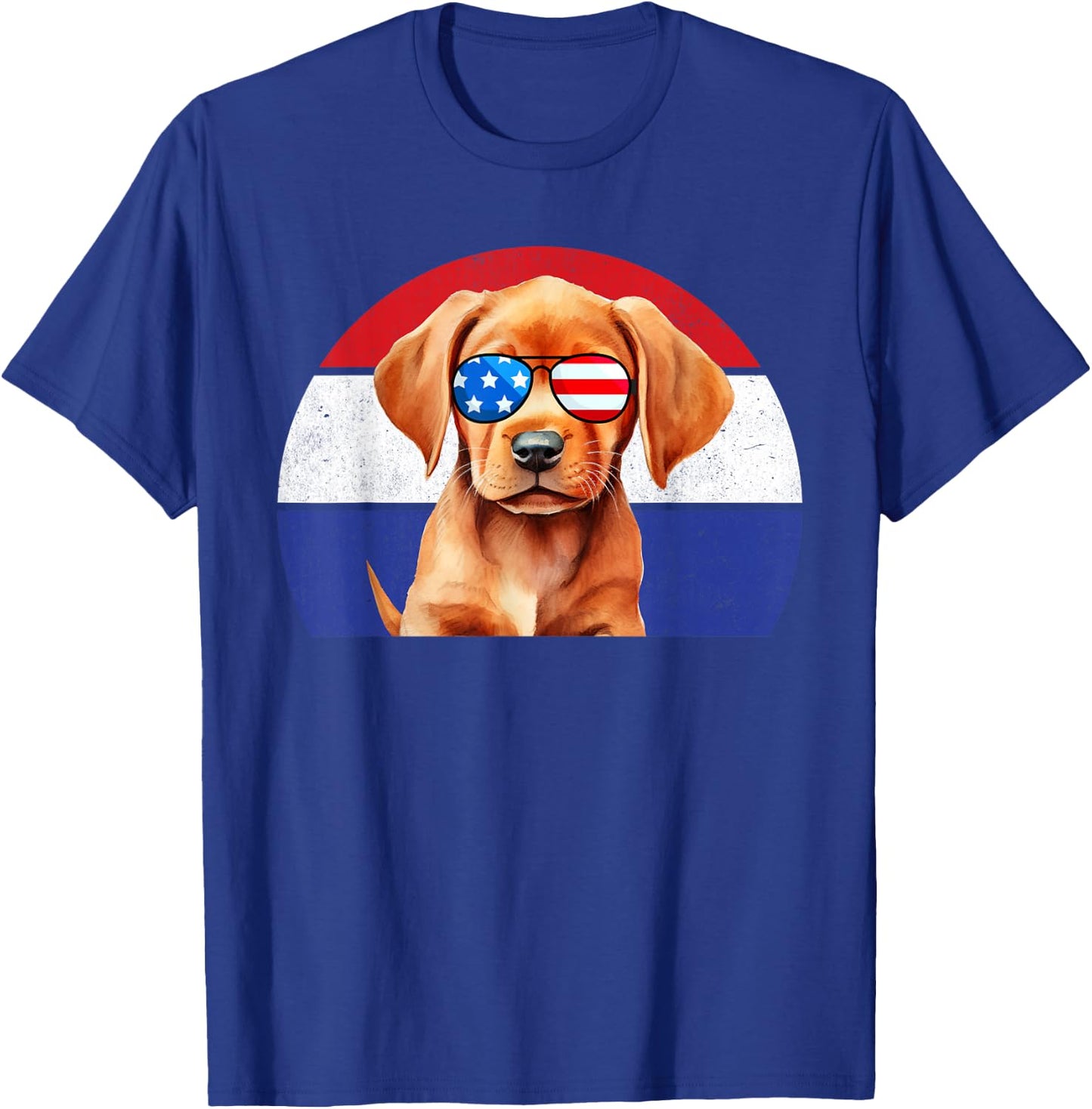 Fox Red Lab Mom Dad Flag Labrador Retriever T-Shirt - T-Shirt | Royal