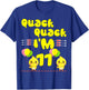 Quack Quack I'm 11 Farm Duck Theme Party 11th Year Birthday T-Shirt - T-Shirt | Royal