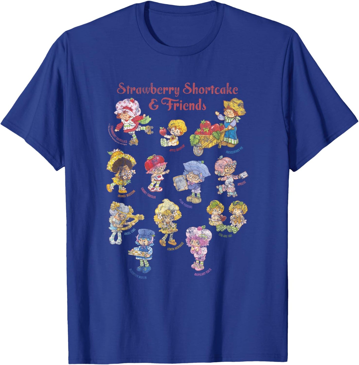 Strawberry Shortcake & Friends Vintage Character Sketchbook T-Shirt - T-Shirt | Royal