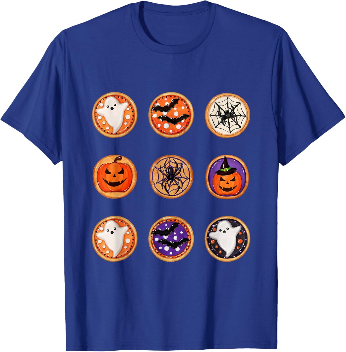 Halloween Cookies Ghost Pumpkin Halloween Sugar Cookie T-Shirt - T-Shirt | Royal